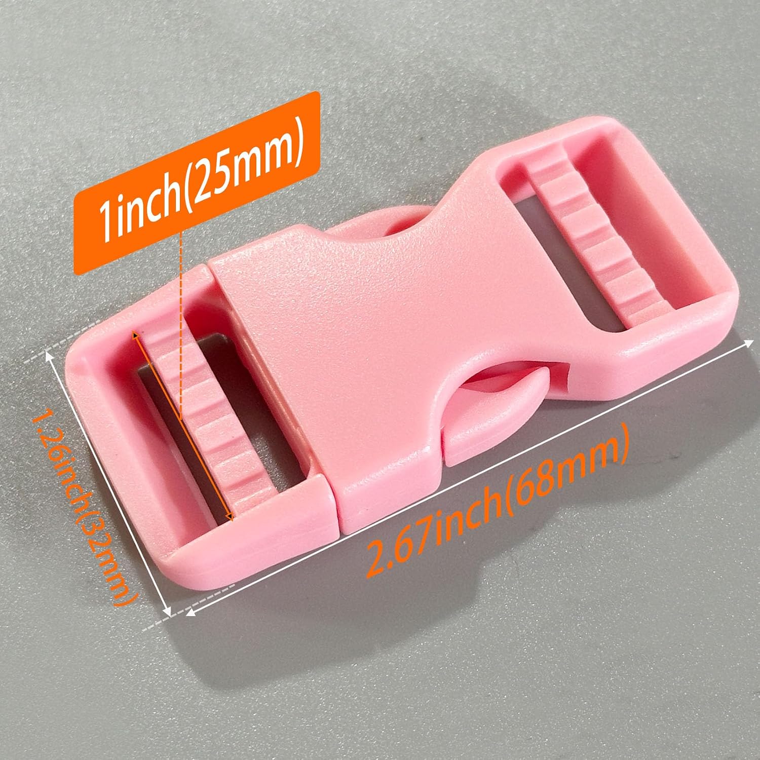 Buckle 1" Wide Inside, Quick Side Release Buckle for 1 inch/25mm Webbing Straps