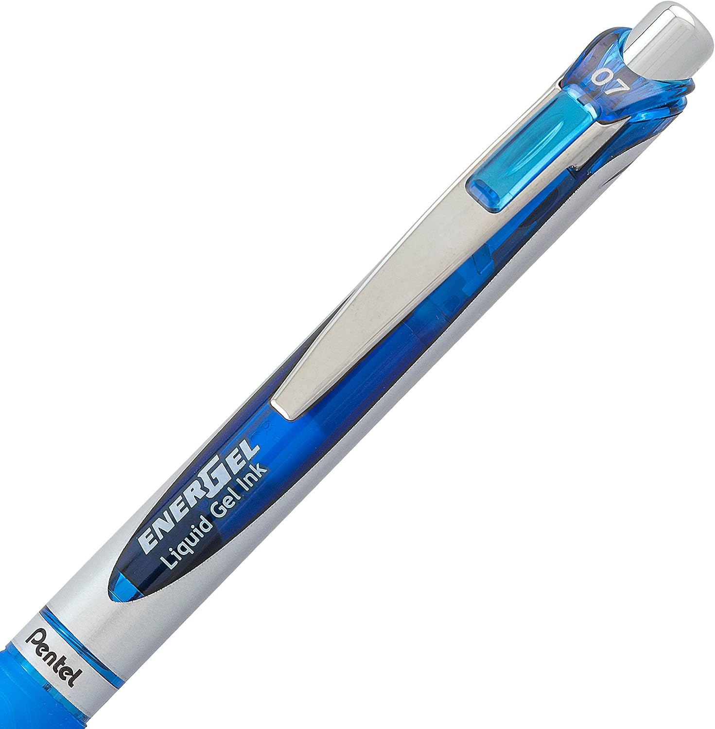 Pentel EnerGel RTX Retractable Liquid Gel Pen, (0.7mm), Medium Line, Metal Tip, Black Ink, Pack of 6 (BL77BP6A)