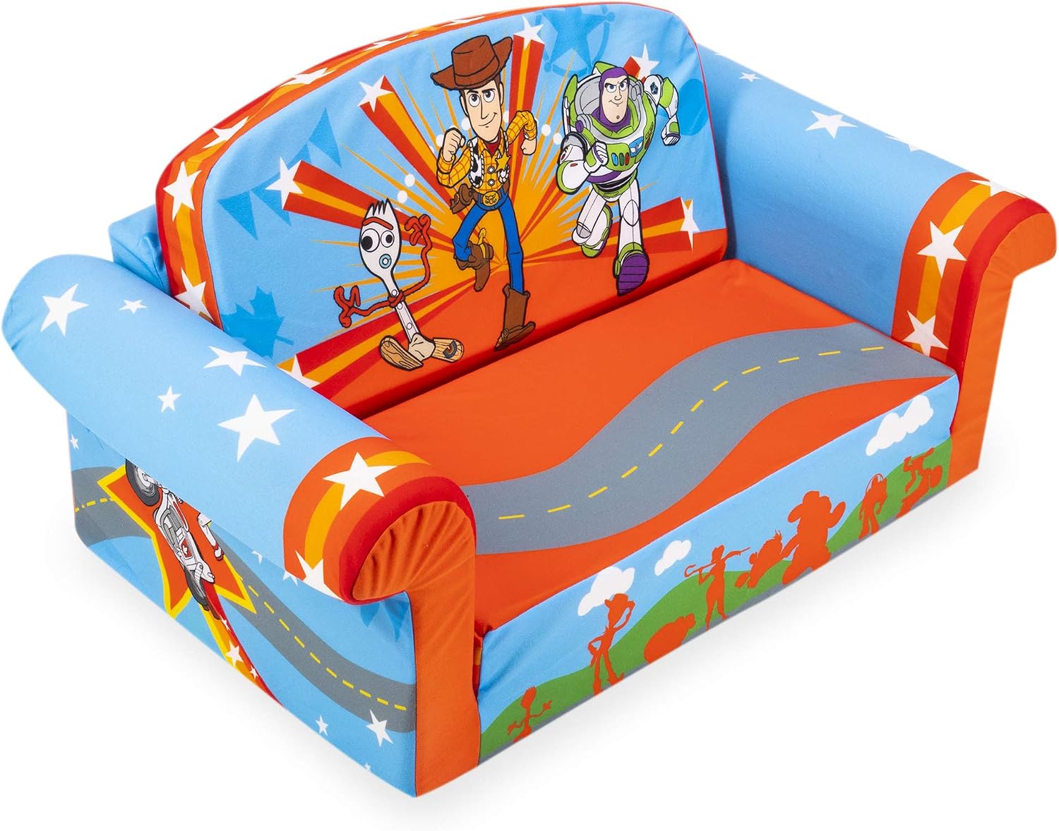 Marshmallow Furniture, Children's 2 in 1 Flip Open Foam Sofa, Minnie Mouse, by Spin Master | Pullout Foam Sleeper for Folding Lounging, Sitting, and Napping for Toddlers & Kids, Bedroom and Playroom Use