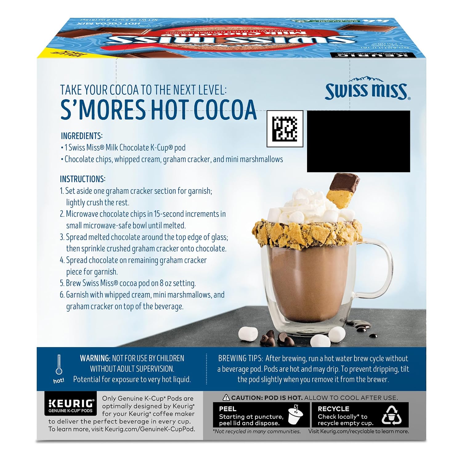 Swiss Miss Milk Chocolate Hot Cocoa Keurig Single-Serve K Cup Pods, 28 Count