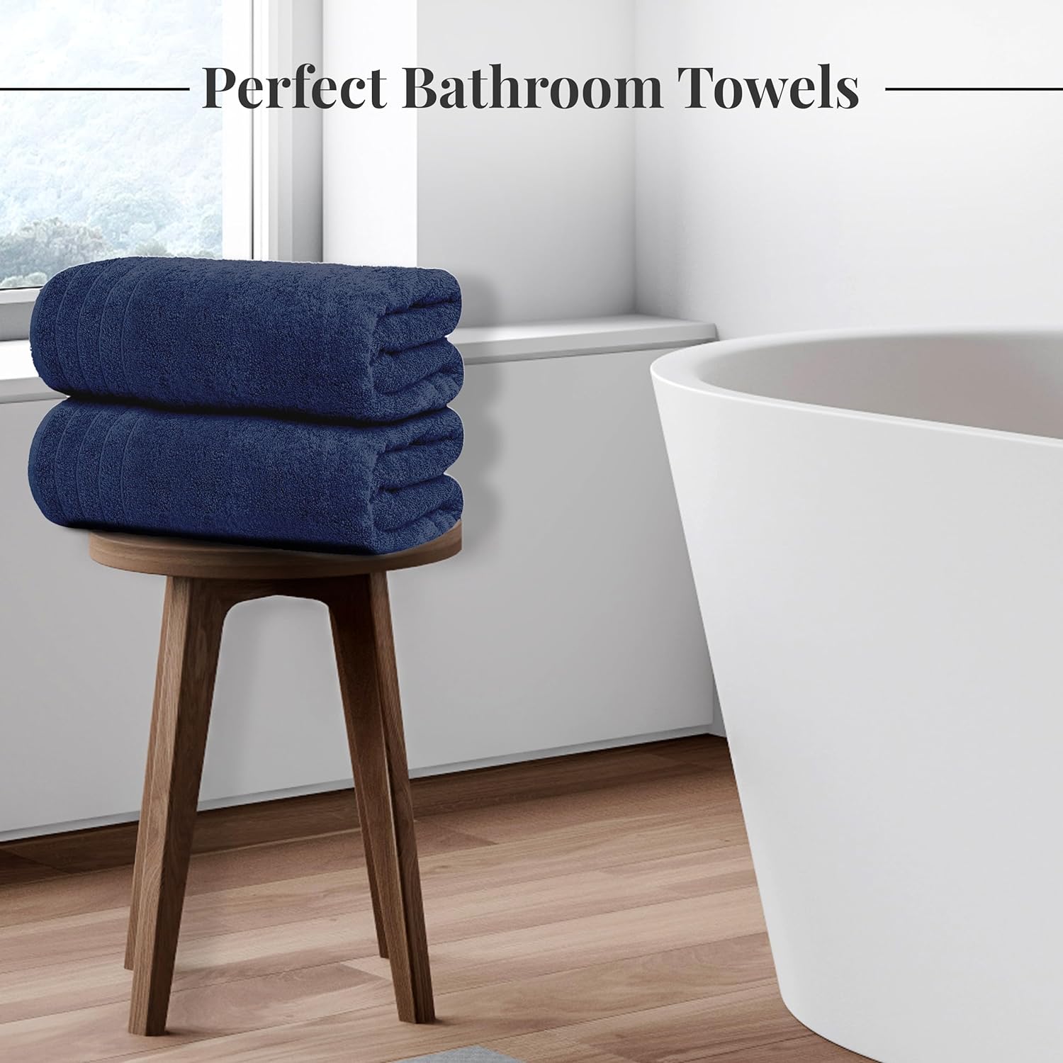 Tens Towels 8 Piece Towel Set, 2 XL Bath, 2 Hand, 4 Washcloth, Dark Grey