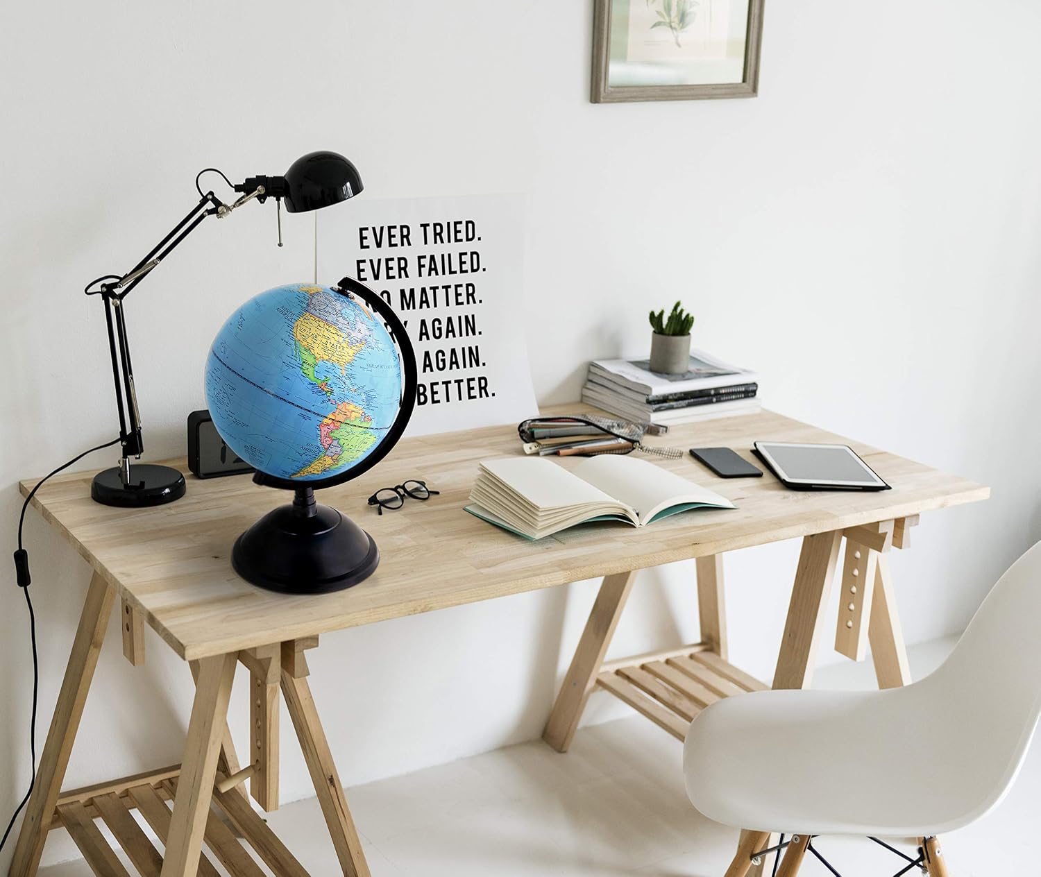 EXERZ 8" World Globe - Political Map Educational Earth Globe - English
