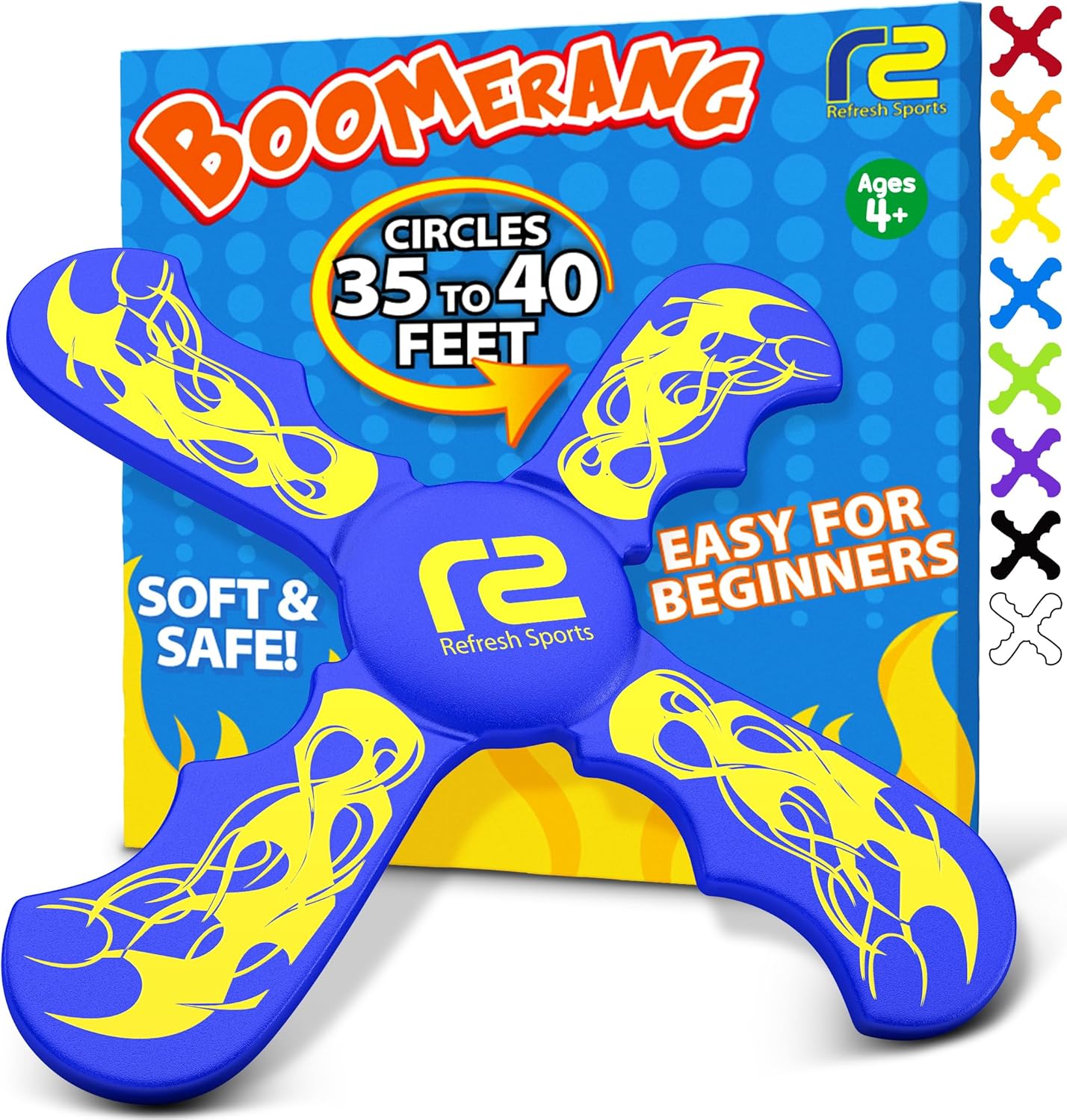 Boomerang for Kids - Fun & Easy To Use - Toys for Ages 8-13 - Birthday Gifts for Kids 5 6 7 8 9 10 Year Old Boy Gift - Best Outdoor Summer Gifts For