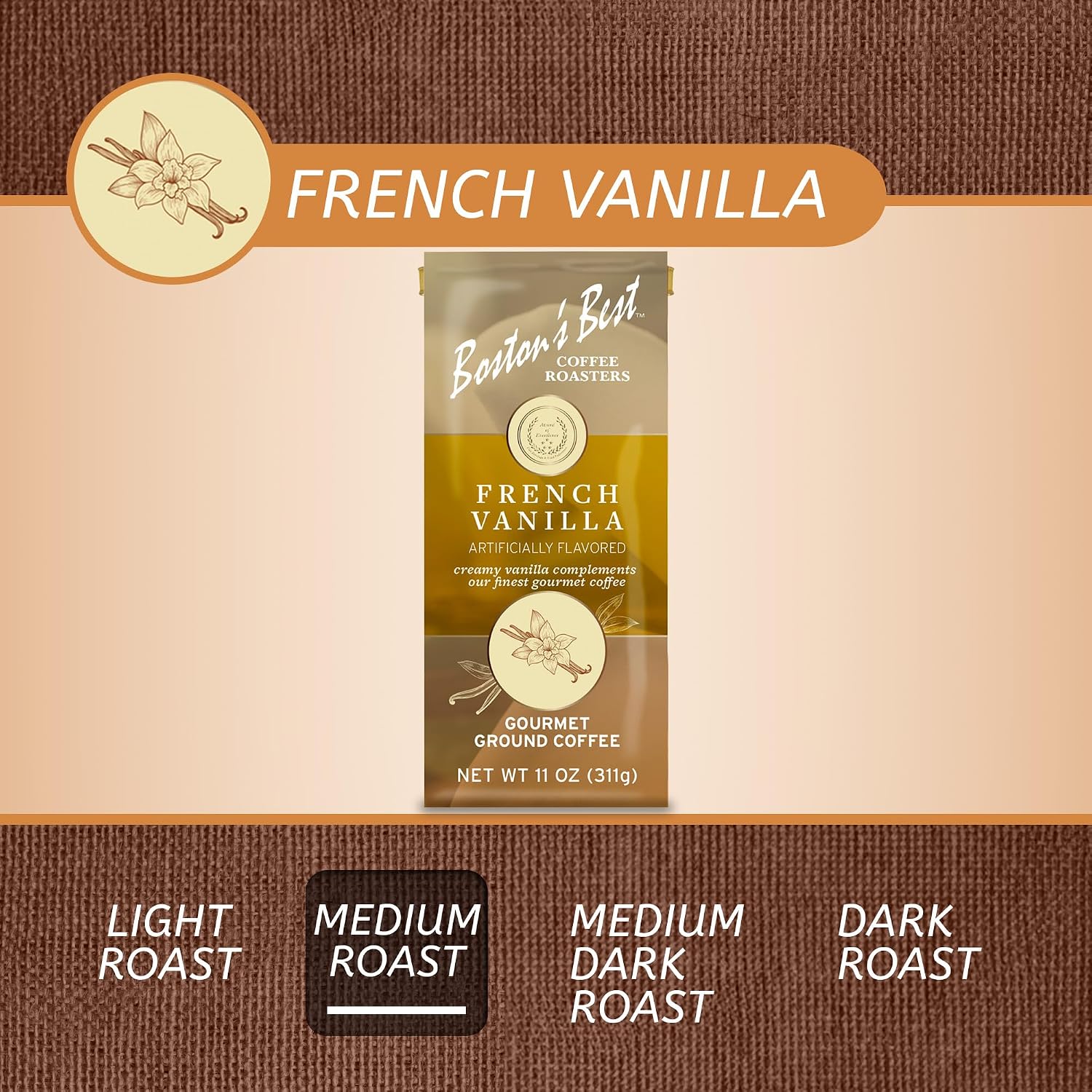 Boston’s Best Coffee - Fall-Inspired Pumpkin Spice Medium Roast Gourmet Delicious Flavored Coffee, Premium Ground - 11 oz. / 311 g Bag