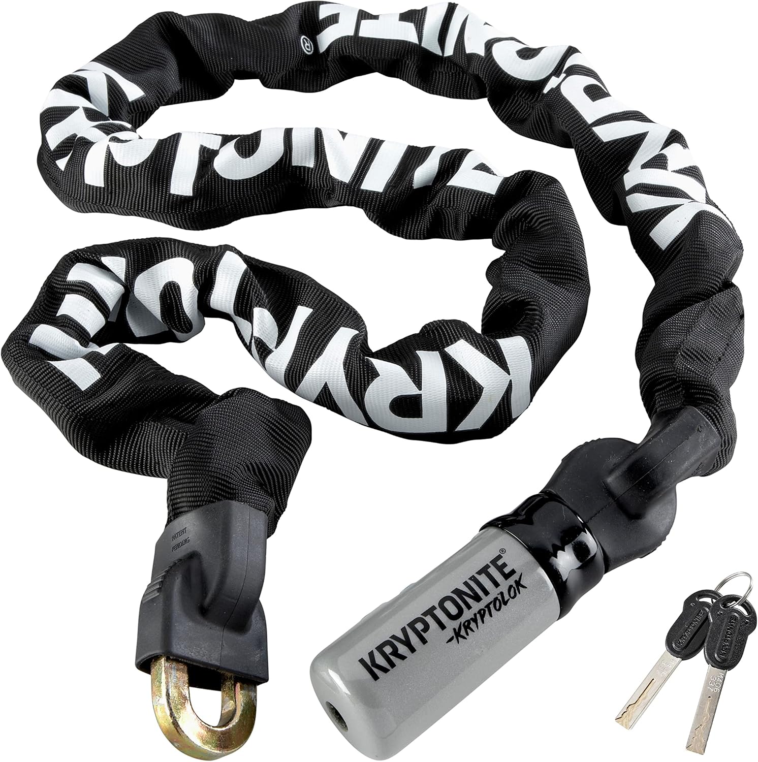 Kryptonite Kryptolok 915 Bike Chain Lock, 5 Feet Long Heavy Duty Anti-Theft Sold Secure Gold Bicycle Chain Lock with Keys for Bike, Motorcycle
