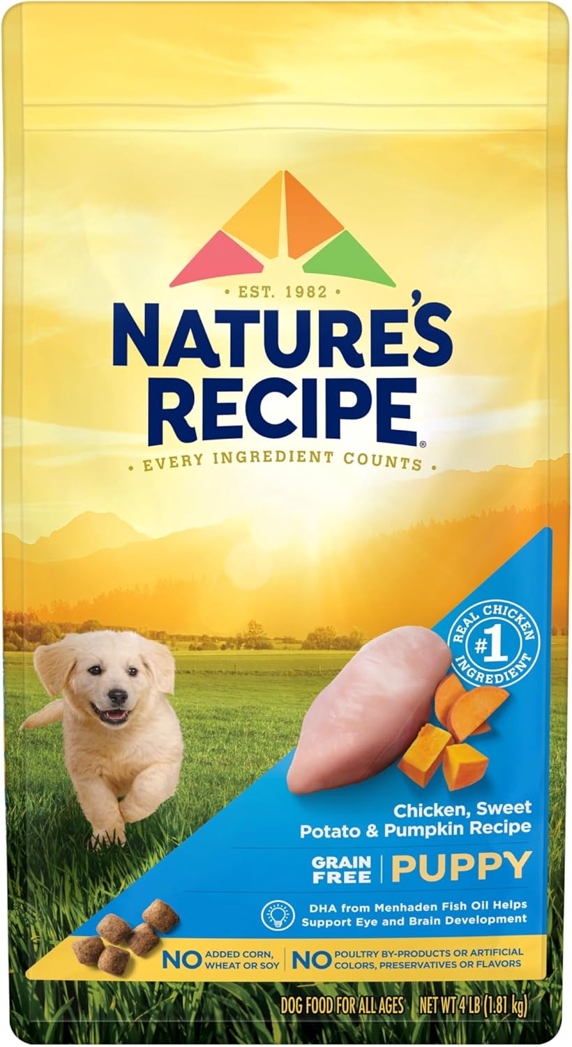 Nature's Recipe Grain Free Puppy Dry Dog Food, 4 lb. Bag