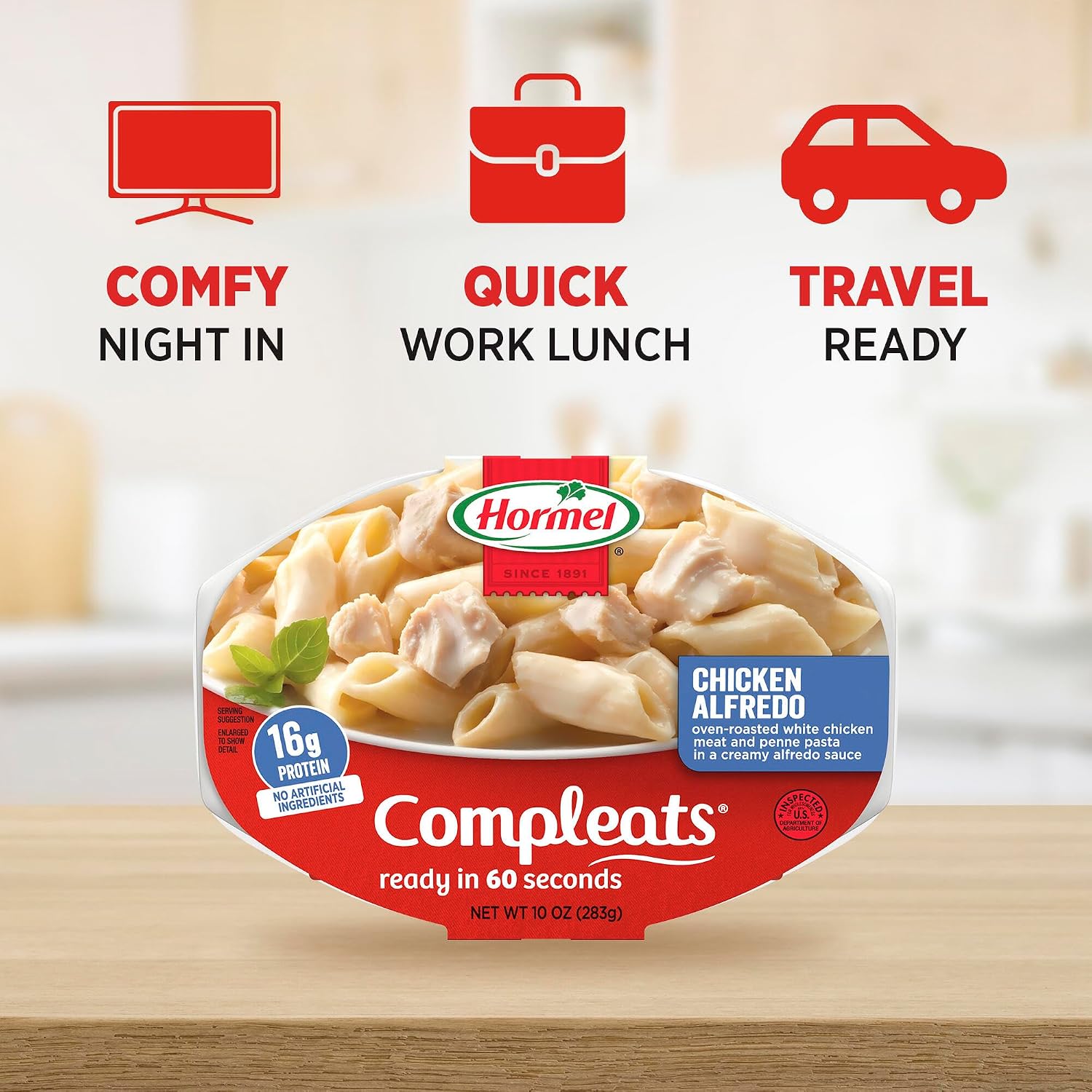 HORMEL COMPLEATS Chicken Alfredo Microwave Tray, 10 Ounces