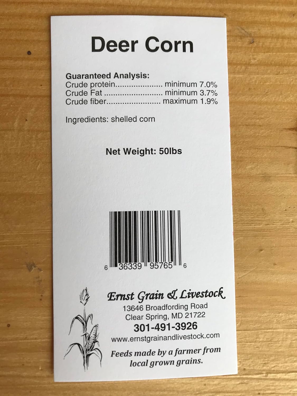 Ernst Grain & Livestock Whole Corn – Perfect Feed for Deer, Squirrels, Chickens, Ducks, Rabbits, Geese, and More! (46 Pound)