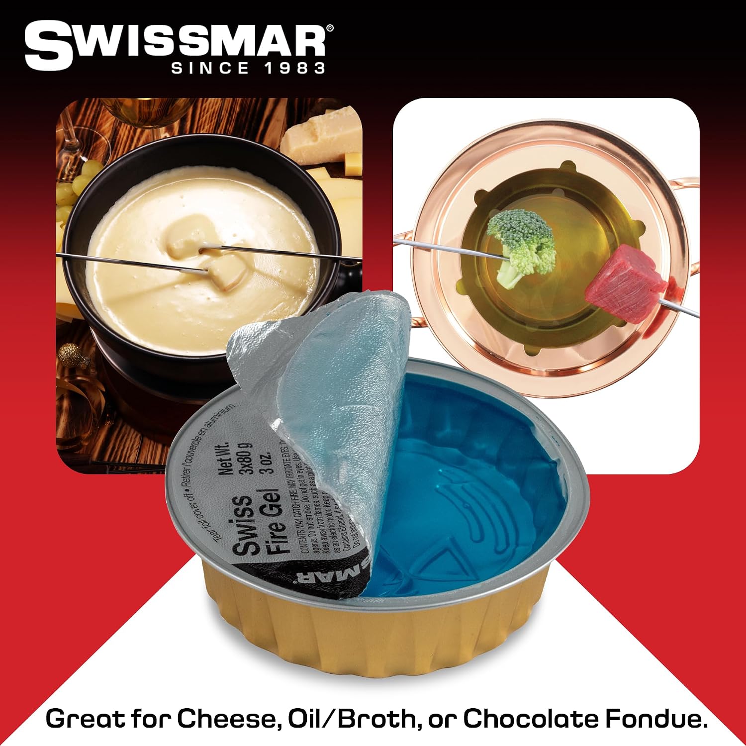 Swissmar Fire Gel Refill - Ideal for Fondue Fuel Burners & Portable Stove, Fluid Fuel Refill for Indoor & Outdoor Use, Lighter Fluid, Burns Longer - 16.9 Ounce