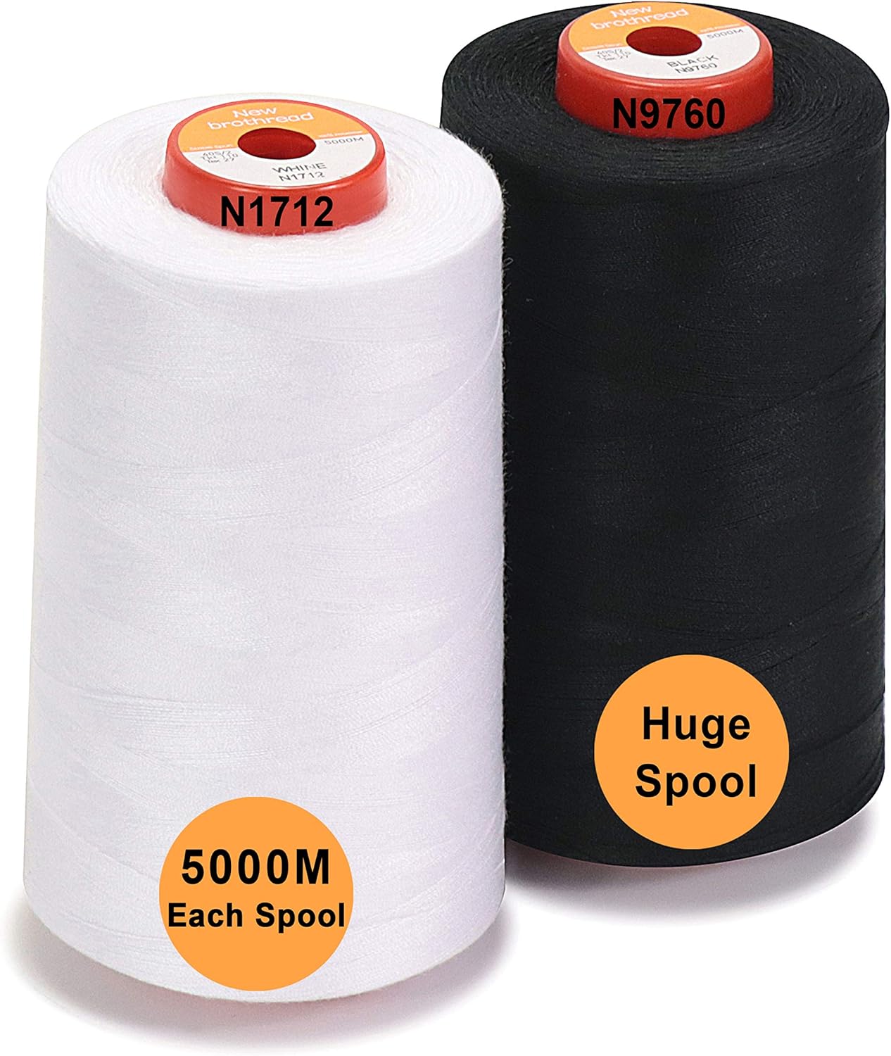 New brothread 4 Large Cones All Purpose Polyester Thread -Cream