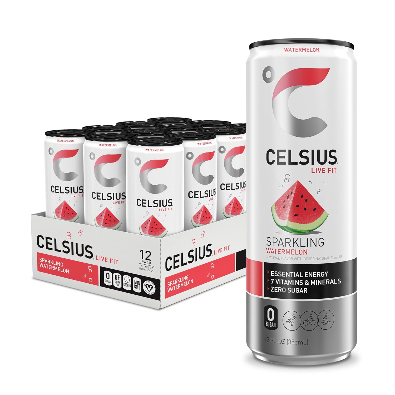 CELSIUS Sparkling Cola, Sugar Free Energy Drink, 12 Fl Oz (Pack of 12)