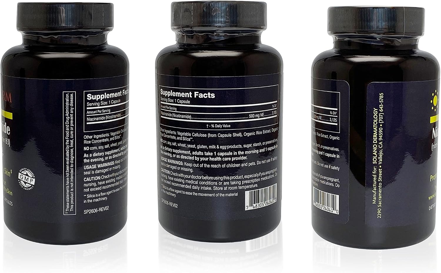 Niacinamide Non-Flushing Vitamin B3 Supplement | Vegetarian and Gluten-Free Vitamin Niacinamide Tablets with Vegetable Cellulose Casings | Promotes