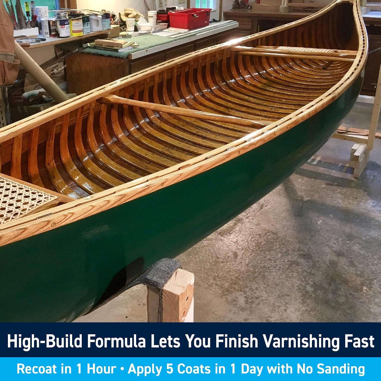 TotalBoat Lust Marine Spar Varnish for Boats & Wood - High Gloss Quart | Oil-Based Polyurethane Finish; High Build; UV Inhibitors; Wooden Boats, Yacht Brightwork, Furniture & Interior/Exterior Wood