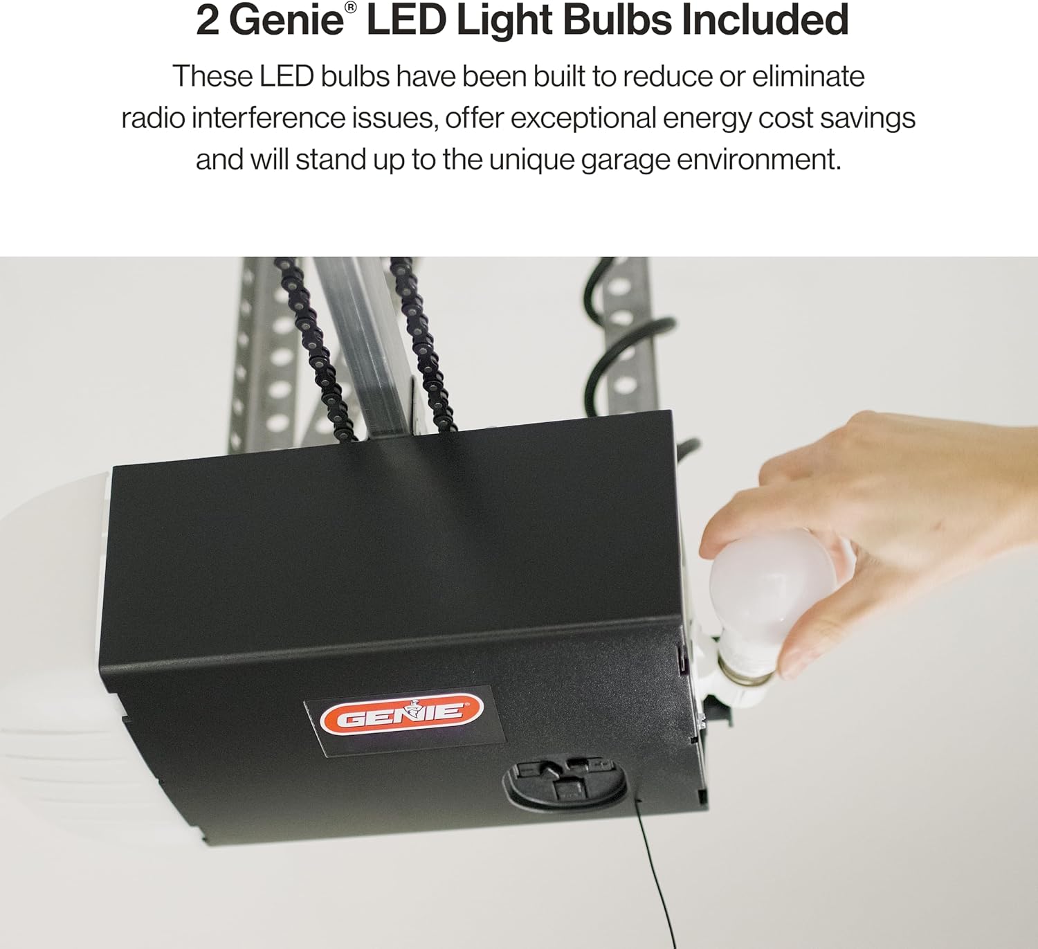 Genie Stealth 500 Ultra-Quiet Belt Drive Garage Door Opener, Model 2055-LO