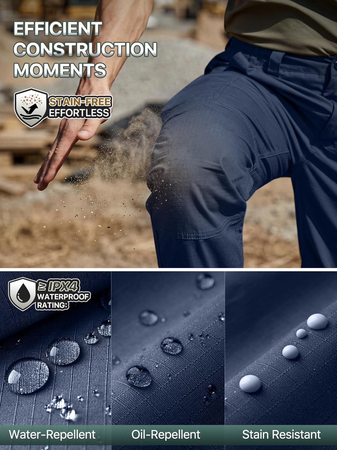 FREE SOLDIER Mens Cargo Work Tactical Pants Ripstop