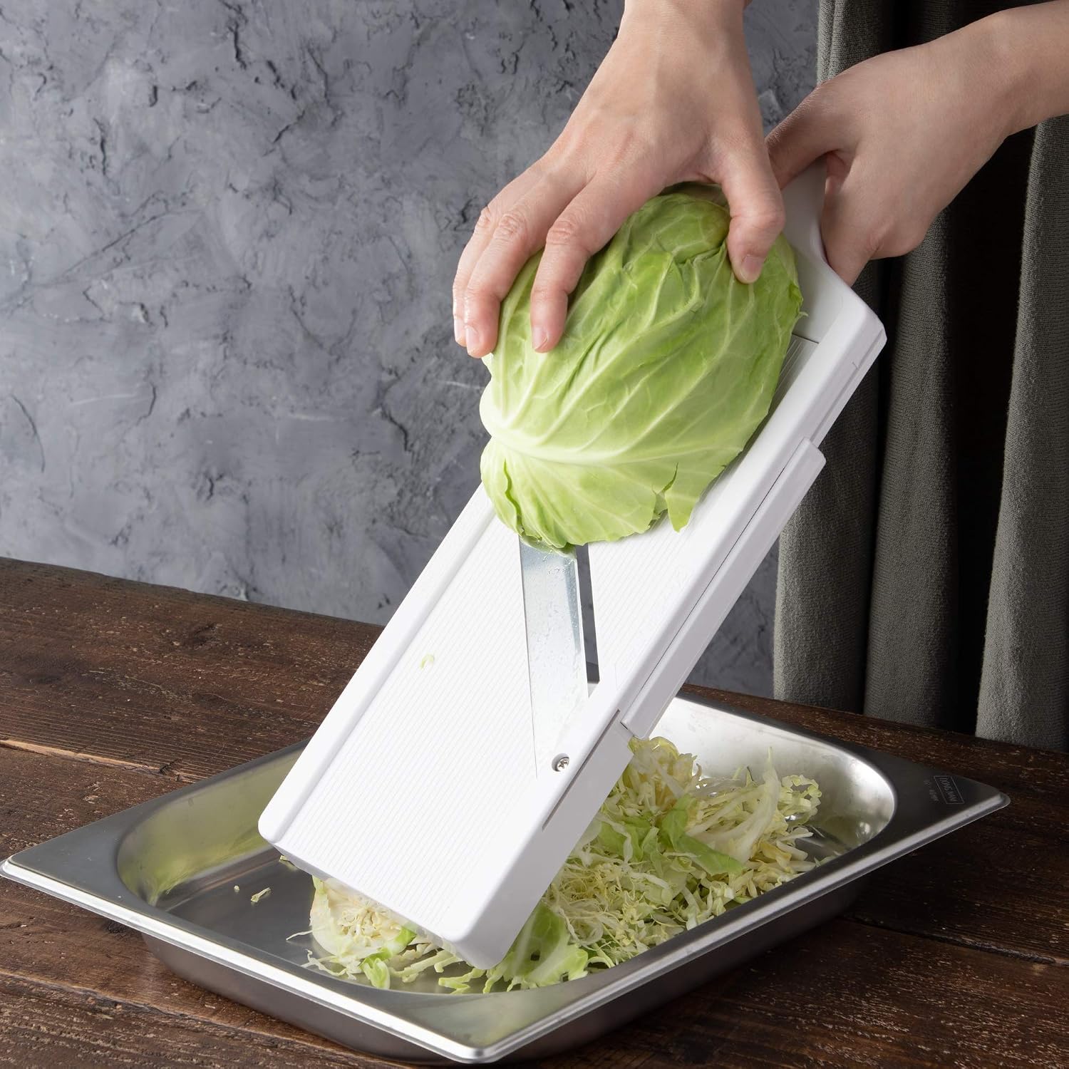 Shimomura Kougyou SFS-102 Slicer with Holder, Adjustable Thickness, 0.03-0.12 inches (0.8-3.0 mm), Cabbage, Julienne, Tomato Slice, Made in Niigata