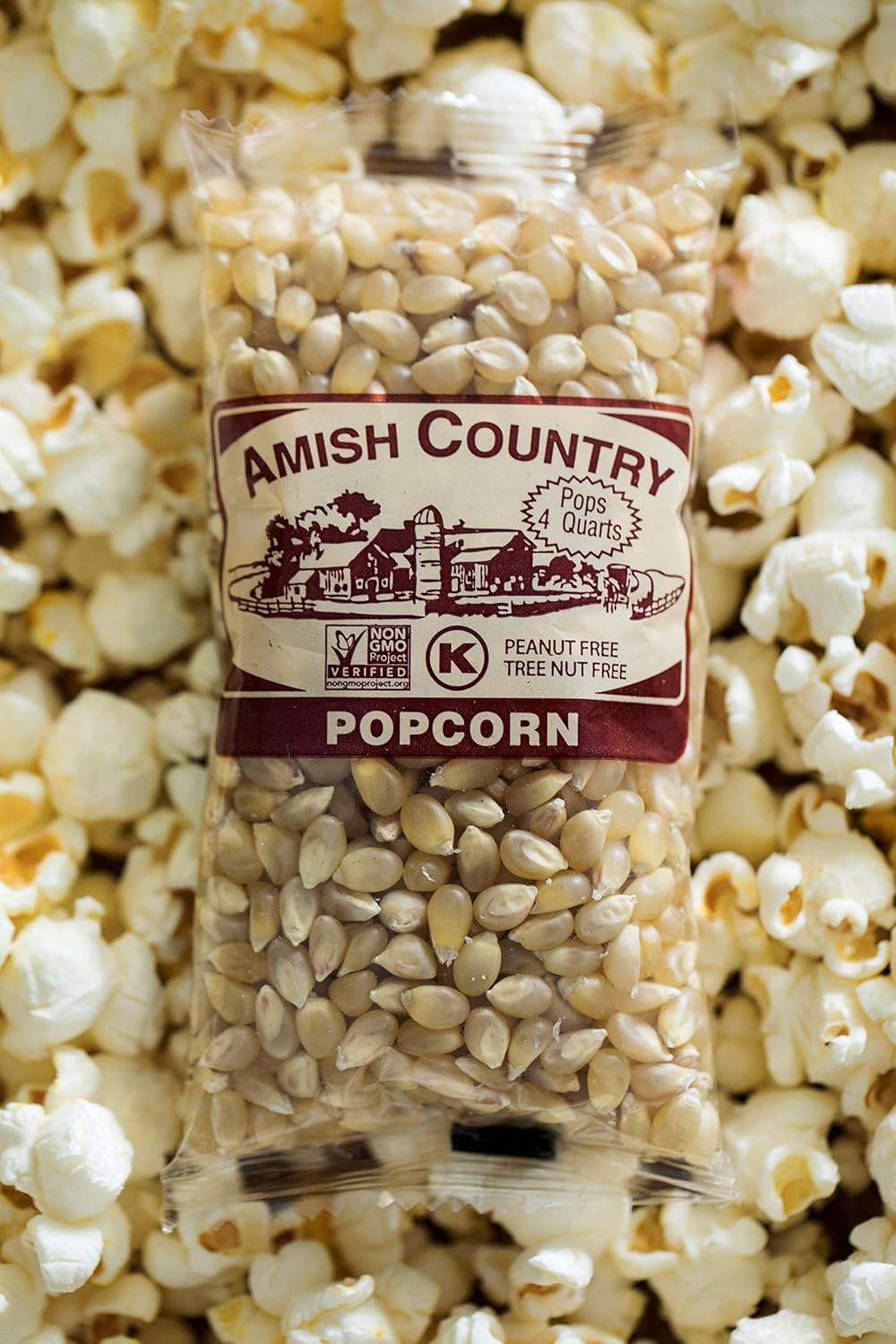 Amish Country Popcorn | 6 lb Bag | Medium White Popcorn Kernels | Old Fashioned, Non-GMO and Gluten Free (Medium White - 6 lb Bag)