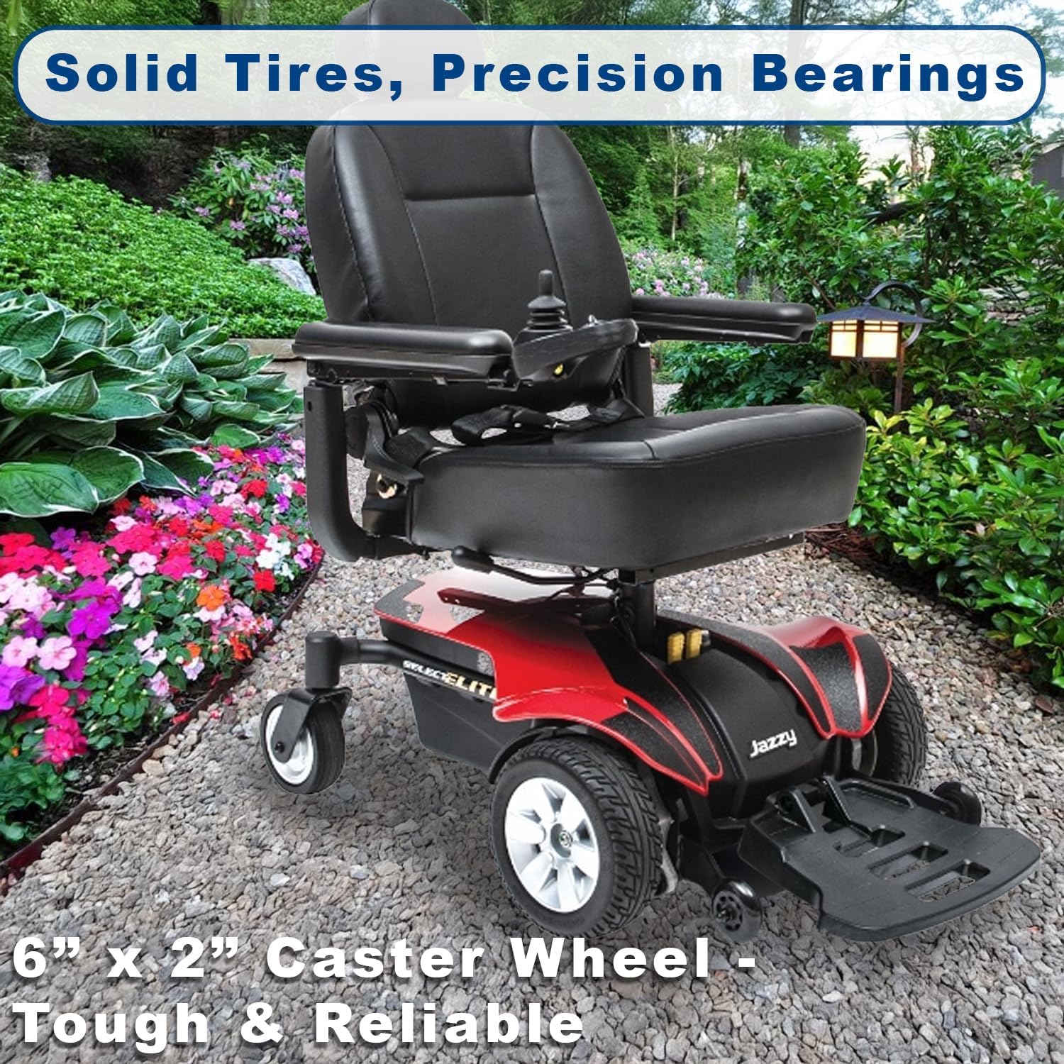 AlveyTech 6"x2" Rear Caster Wheel Assembly for Jazzy Select, Jazzy Select Elite