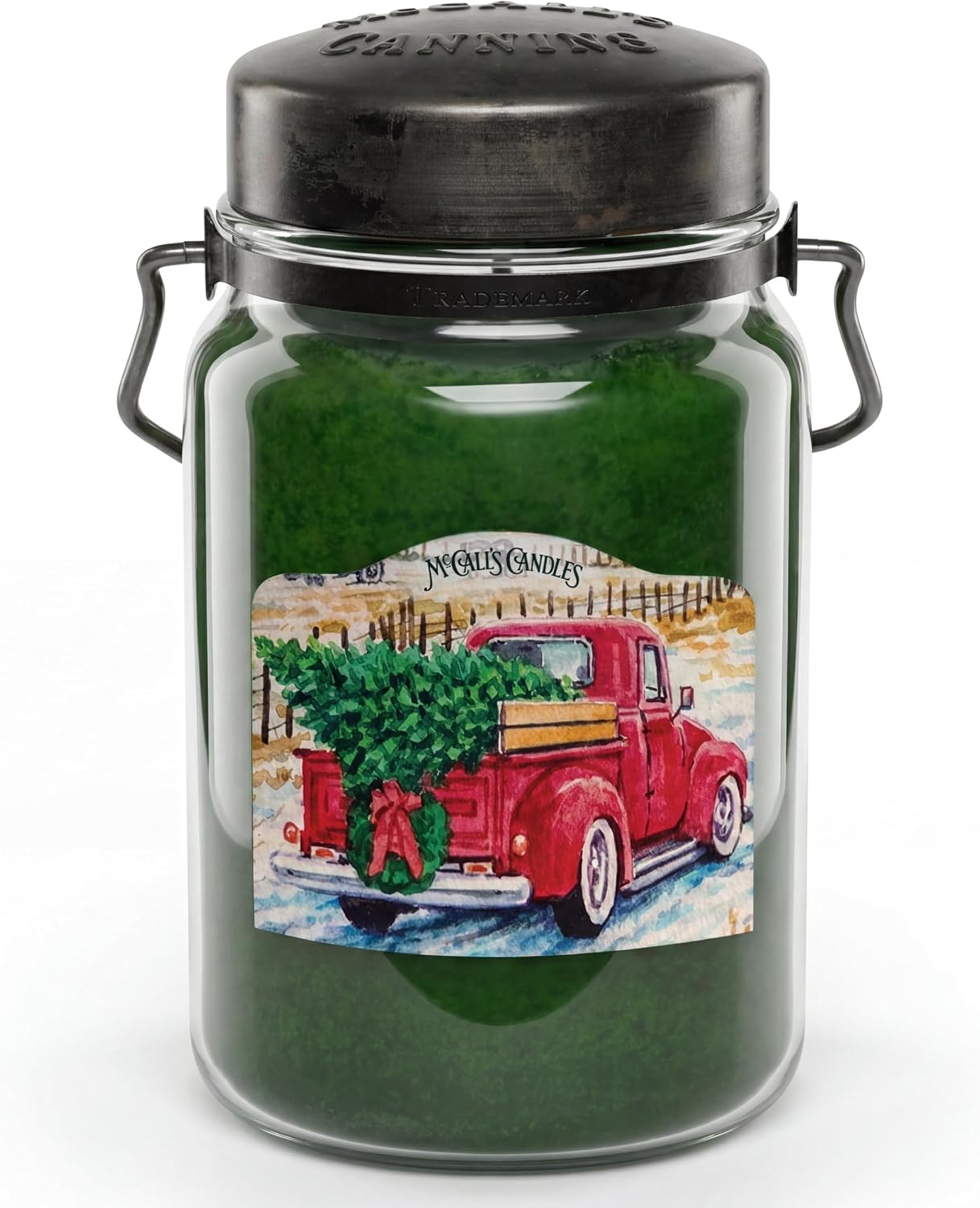 McCall’s Candles | Hot Buttered Rum | 26 oz Scented Candle | USA-Poured | Vintage Rustic Jar with Carrying Handle | Warm Buttery Spiced Rum Fragrance