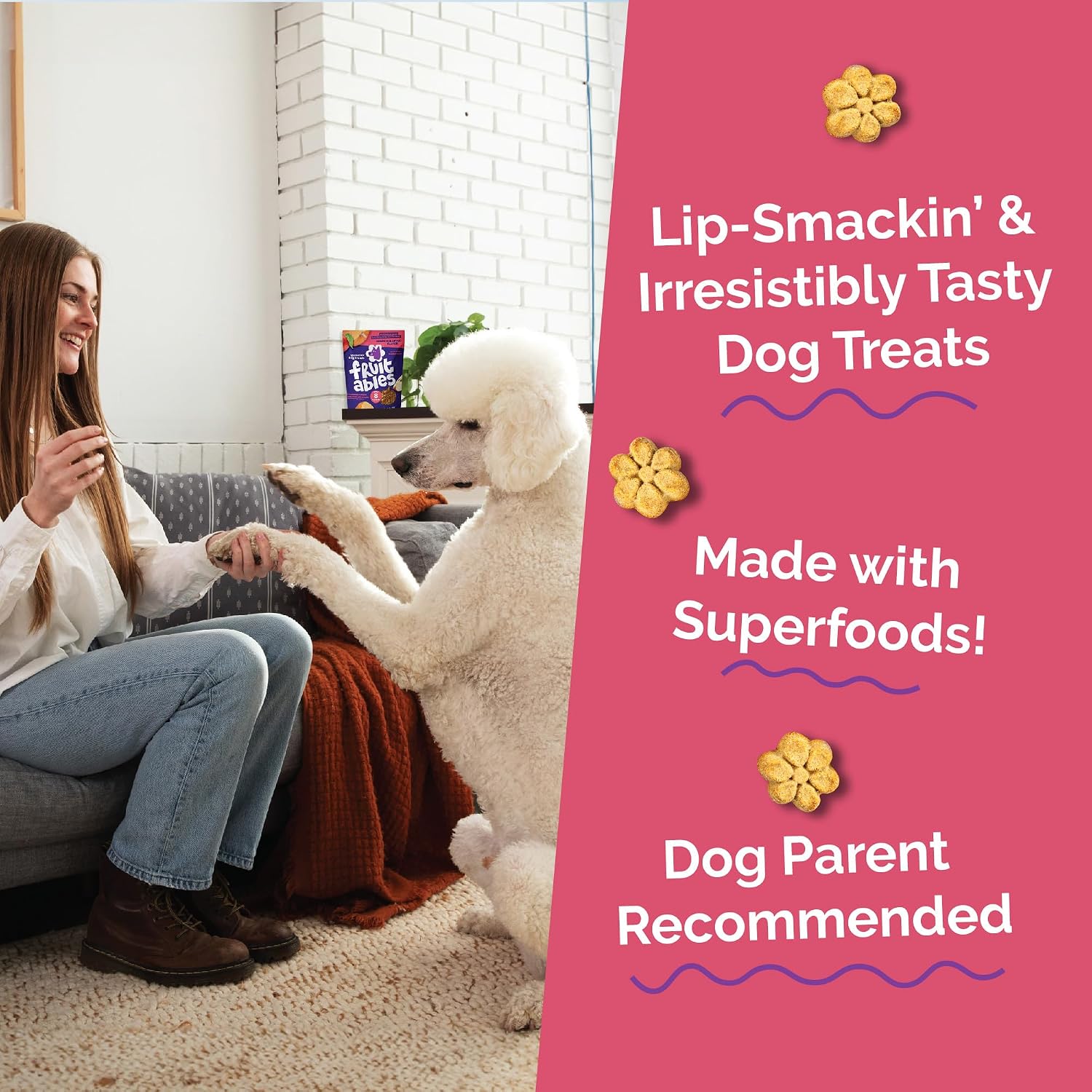 Fruitables Baked Dog Treats, Low Calorie Treats, Pumpkin & Banana, 7oz | Healthy Dog Treats, Training Treats, Crunchy Dog Biscuits, Limited Ingredient Recipe, Healthy Puppy Snacks, Made in USA