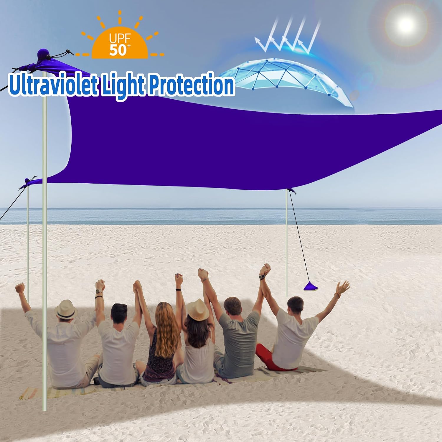 UMARDOO Family Beach Tent Canopy Sun Shade Portable 10×10FT