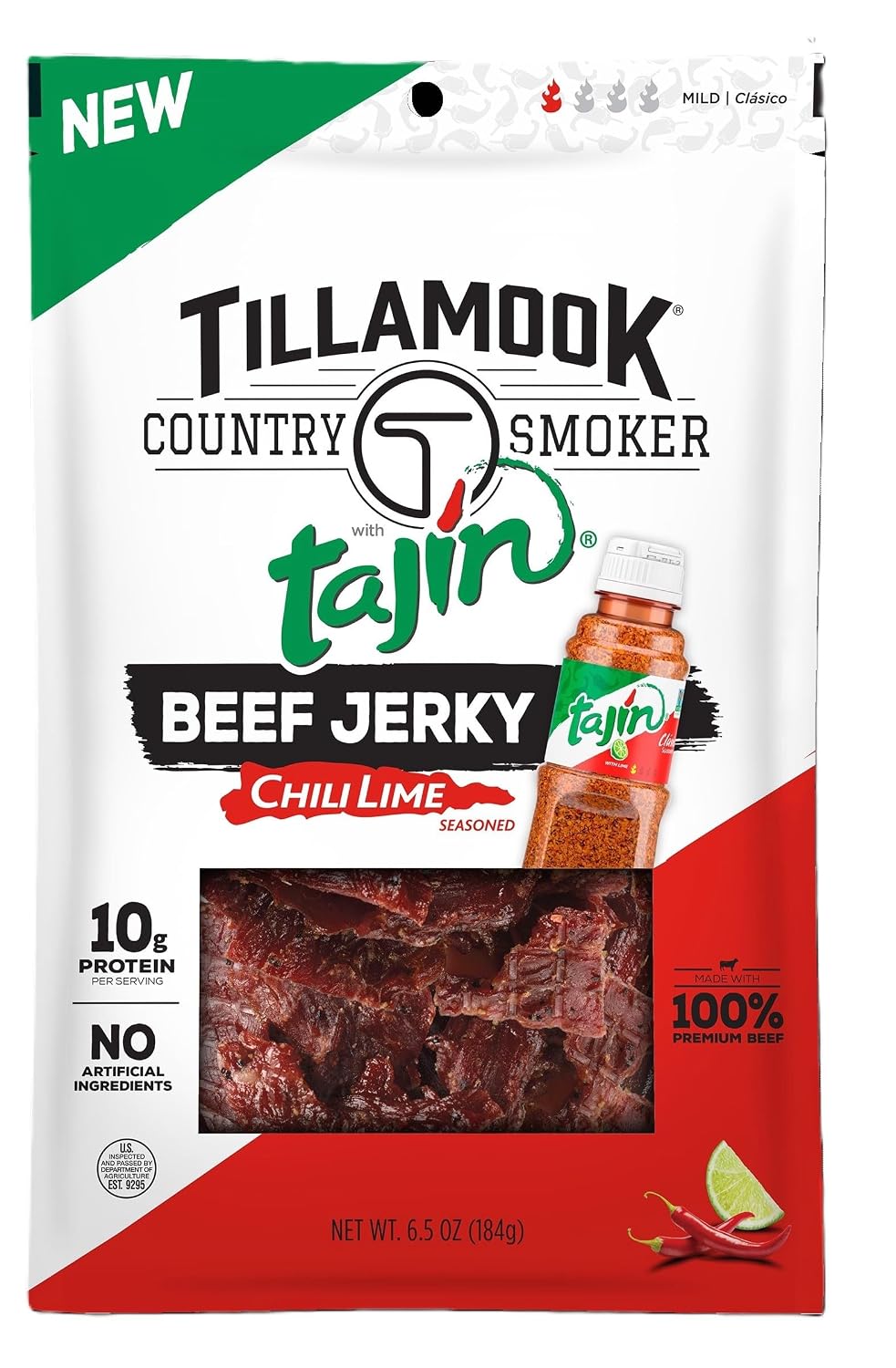 Tillamook Country Smoker Real Hardwood Smoked Beef Jerky, Teriyaki, 10 Ounce