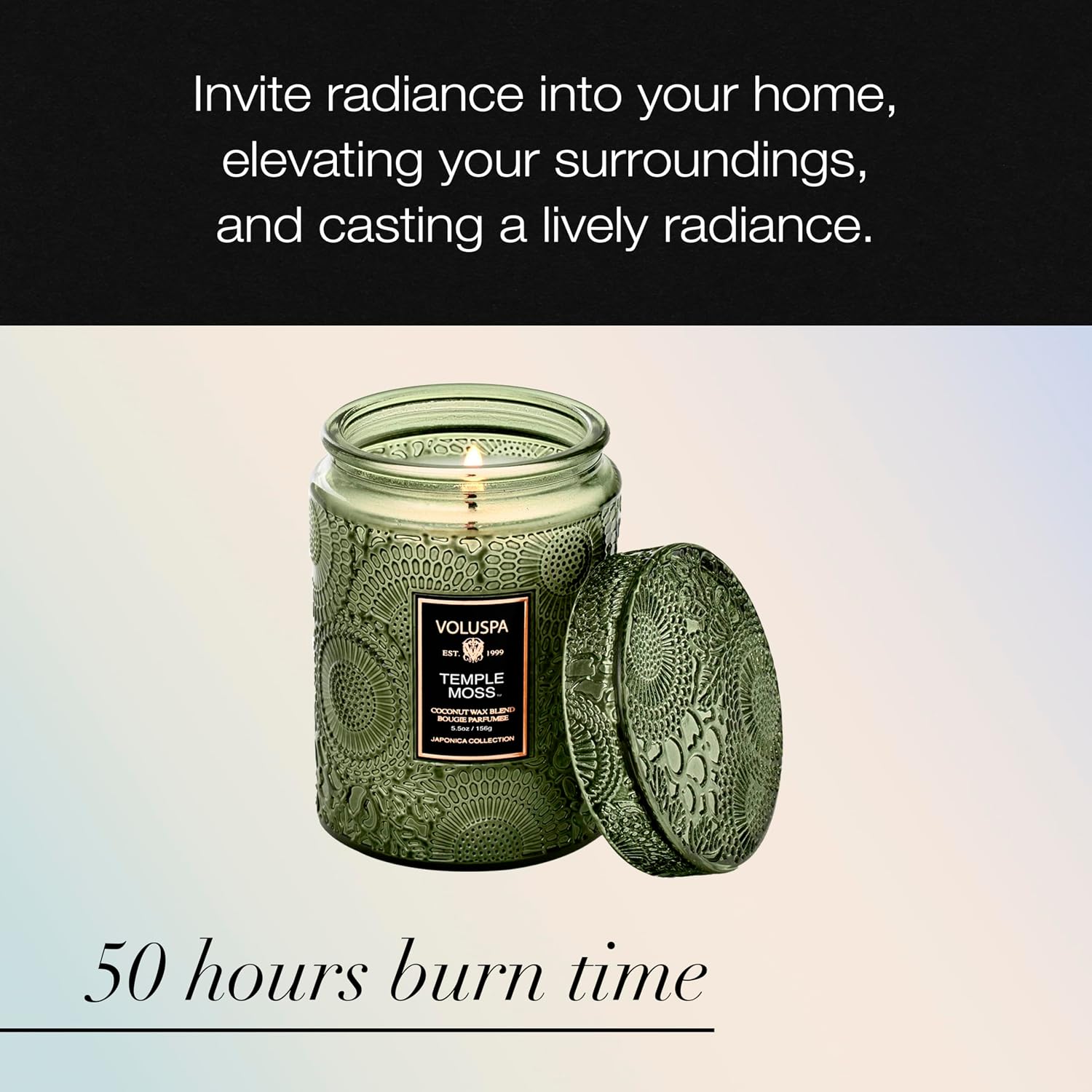 Voluspa Baltic Amber, Small Candle Jar, 5.5 oz, 50 Hour Burn Time, Coconut Wax for Clean Burning, Handcrafted in the USA