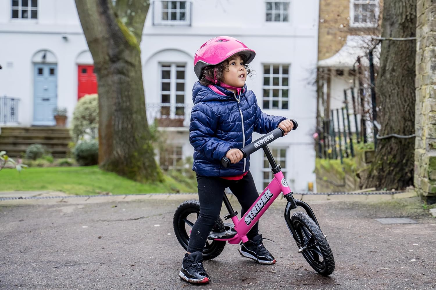 Strider 12 Sport Bike, Pink - No Pedal Balance Bicycle for Kids 1 to 4 Years - Includes Safety Pad, Padded Seat, Mini Grips, Flat-Free Tires -Easy Assembly, Tool-Free Adjustments | No-Pedal Balance Bike for Toddlers, Safety Pad, Adjustable Seat and Handl…