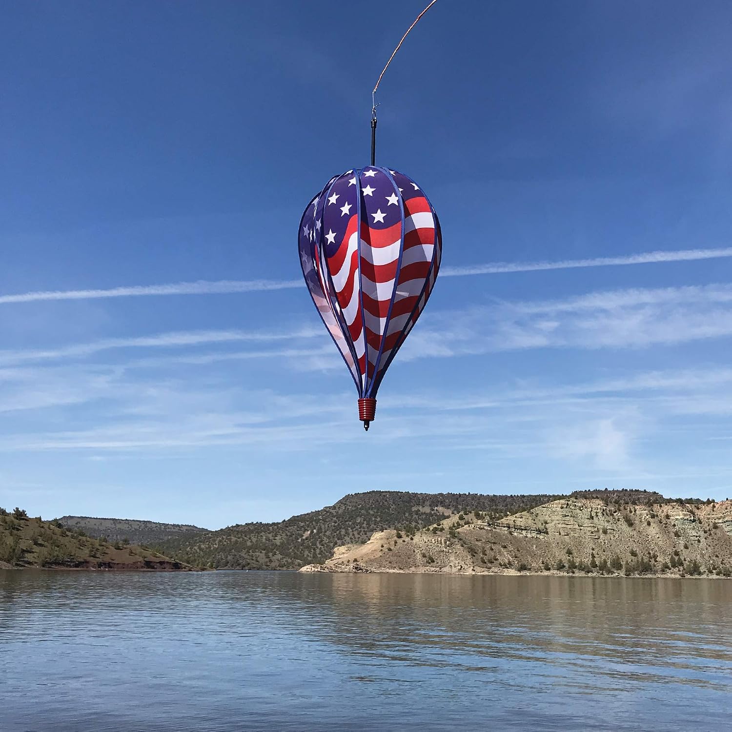 In the Breeze 0990 USA Flag 10-Panel Hot Air Balloon Wind Spinner