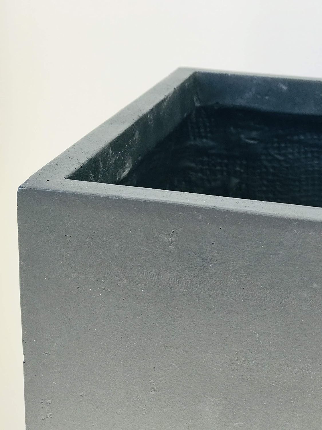 Kante Accent Column Square Pale Gray Concrete Planter 23.6" H, Outdoor