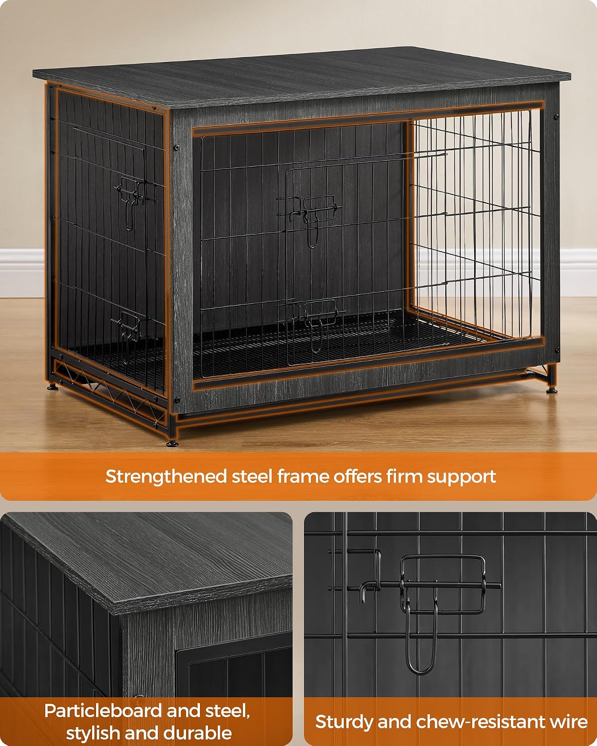 Feandrea 27.2" Dog Crate Furniture, Indoor Dog Kennel Side End Table
