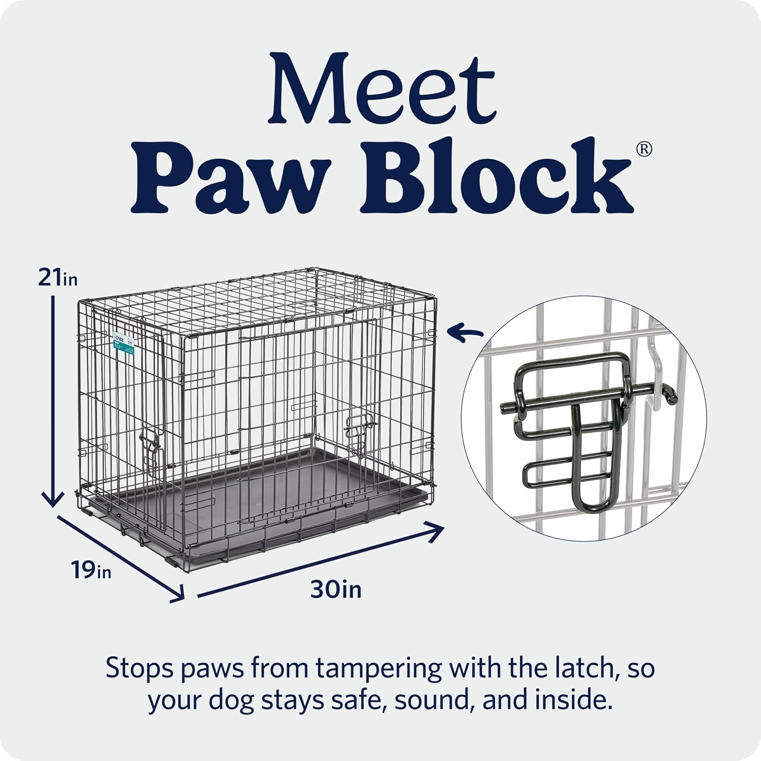 MidWest Homes for Pets 48-Inch iCrate for Extra-Large Breeds, 90-110 lbs, Single Door Folding Dog Crate with Divider Panel, Leak-Proof Tray & Secure Latches, Portable, Durable & Easy to Assemble