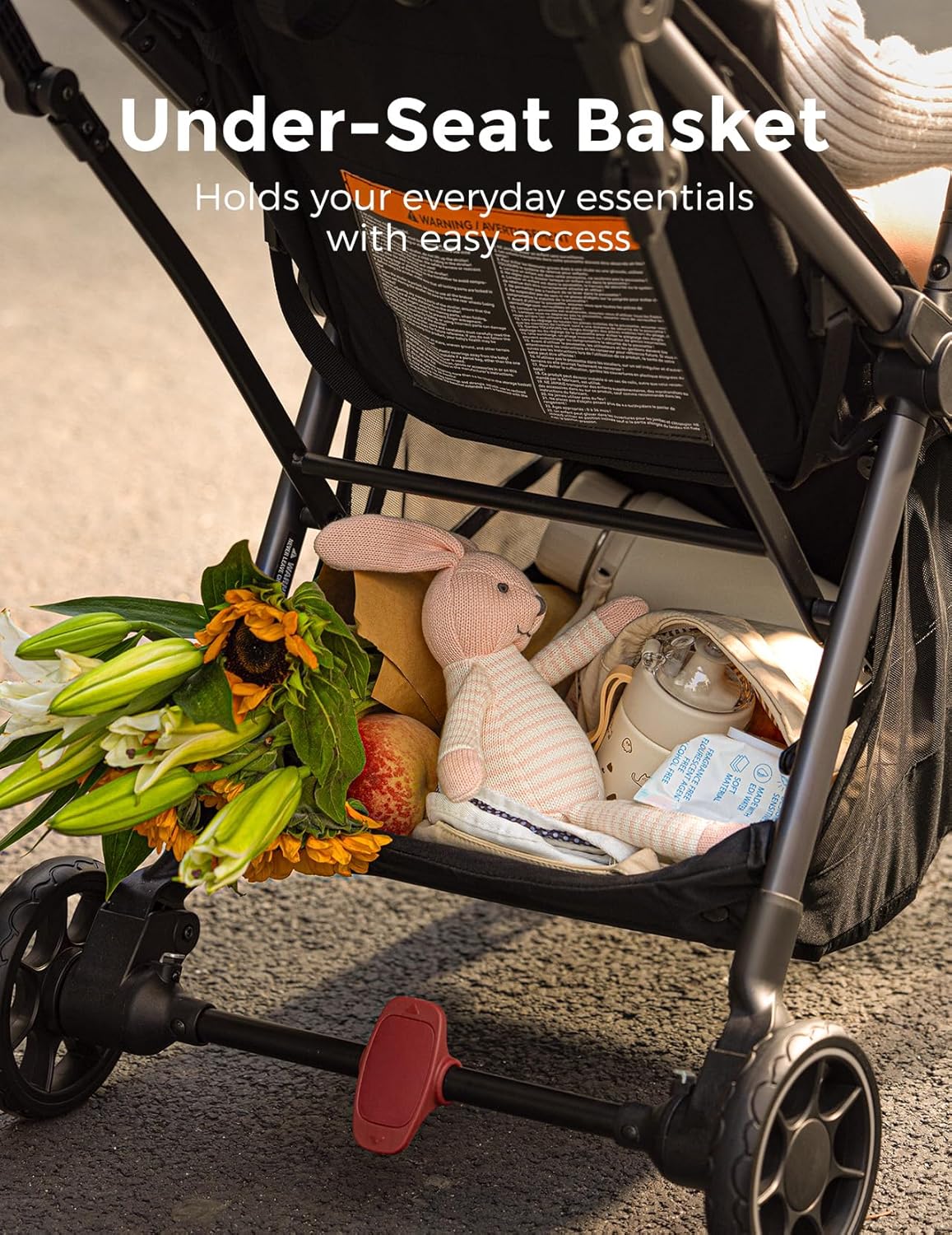 Momcozy ClickGo Lightweight Travel Stroller for Airplane, One-Click Fold | Large Extendable UPF 50+ Canopy, Suitable from Birth through Toddler Years