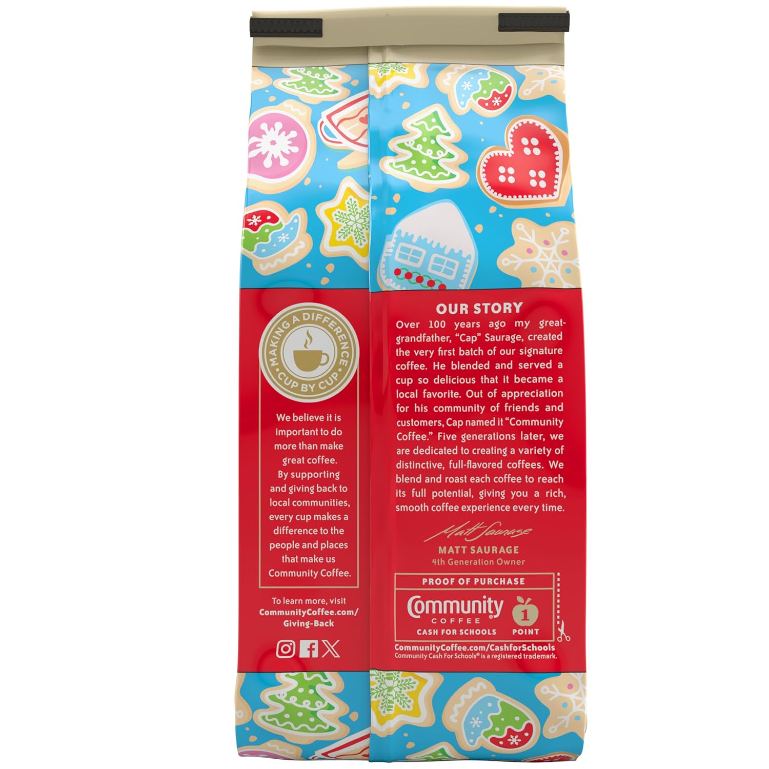 Community Coffee Caramel Cookie Butter Flavored 12 Ounces, Medium Roast Ground Coffee, 12 Ounce Bag (Pack of 1)