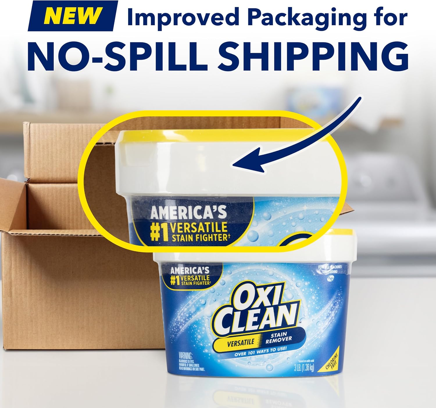 OxiClean Versatile Stain Remover Powder, 5 lb | 101+ Household Uses, Tough Stain Removal, Laundry Booster, Multi-Surface Cleaning, Color Safe, Chlorine Free