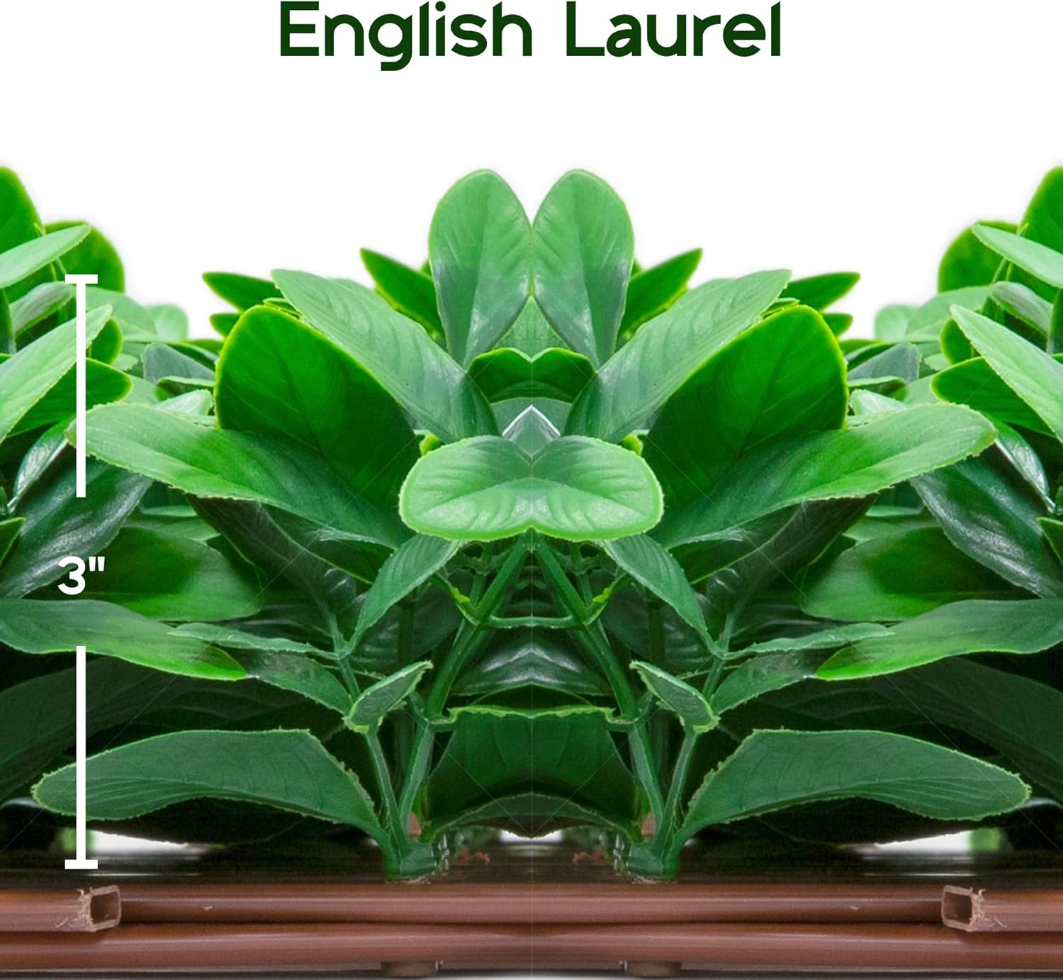 NatraHedge 20''X50'' Artificial Privacy Grass Wall Decor, Laurel Leaf