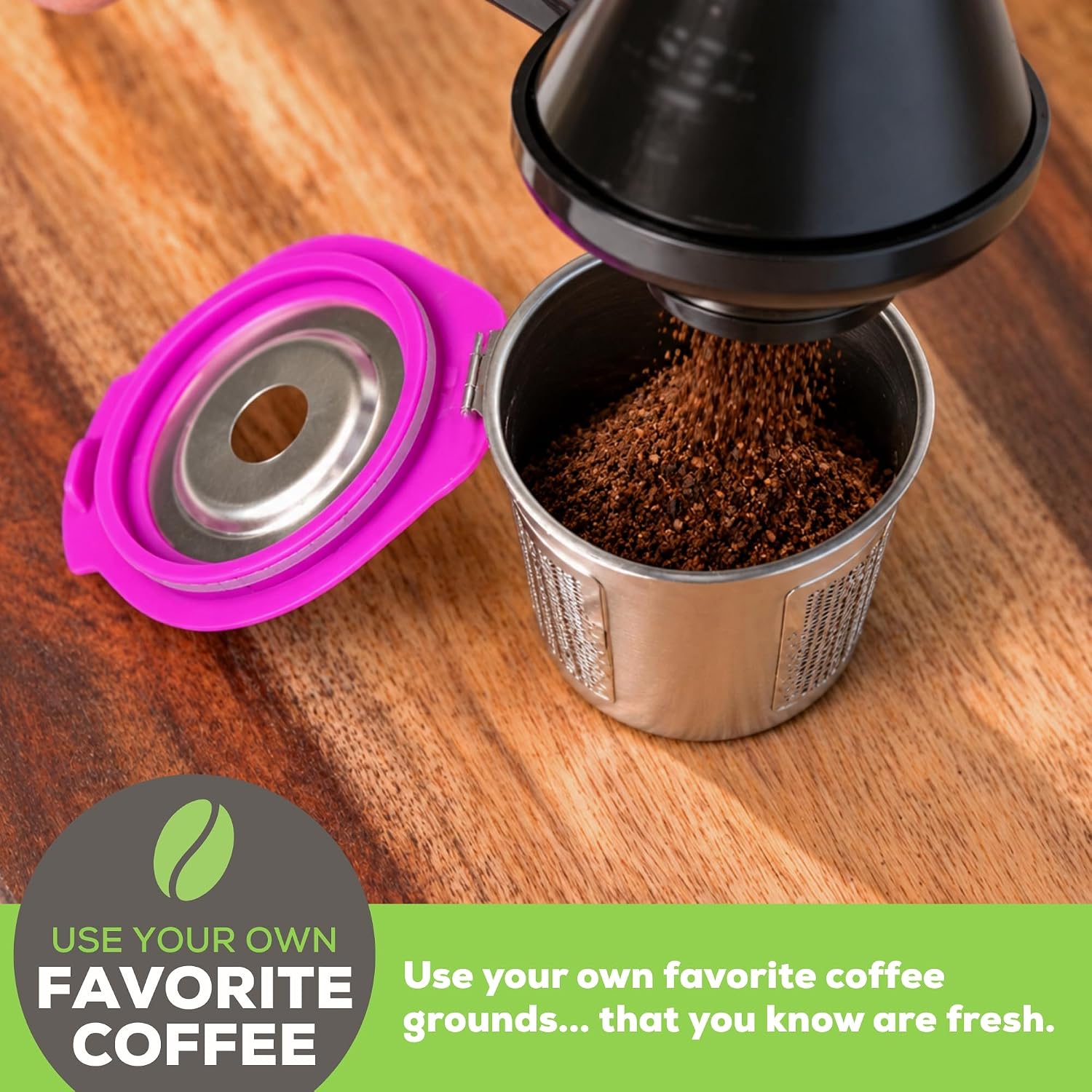 Perfect Pod Café Fill Stainless Steel Reusable K-Cup Coffee Pod Filter