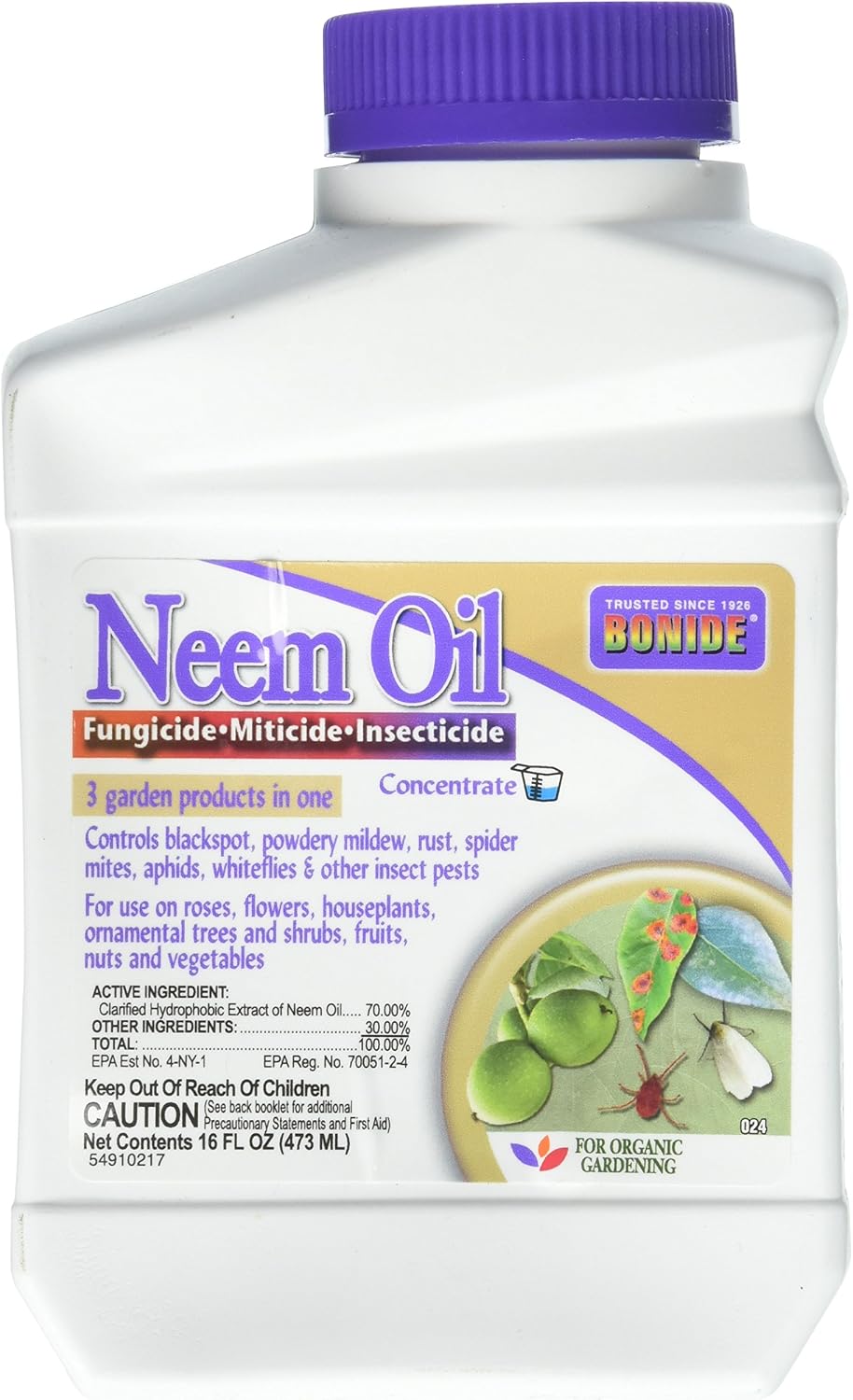 Bonide Neem Oil Fungicide Miticide Insecticide Concentrate 16 fl. oz.