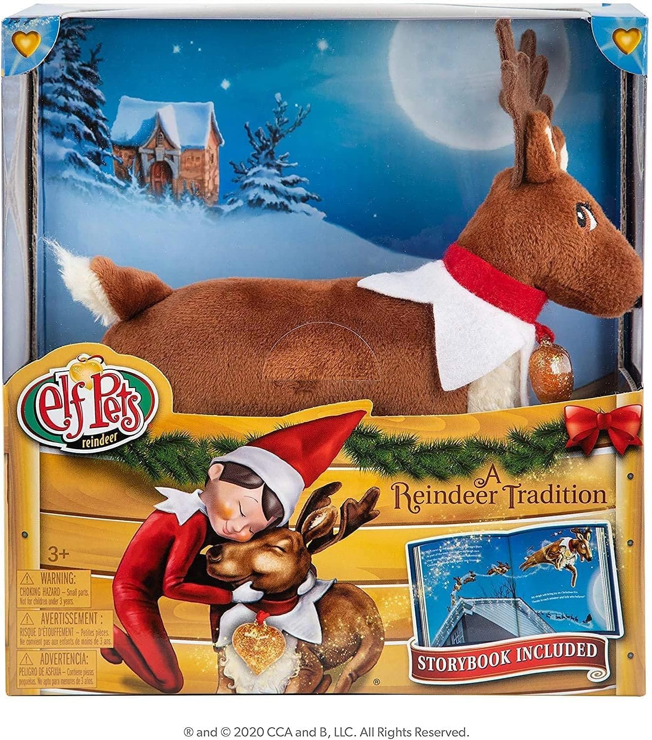 The Elf on the Shelf Elf Pets Reindeer Book & Plush | Includes reindeer plush, storybook, golden heart charm and adoption certificate.