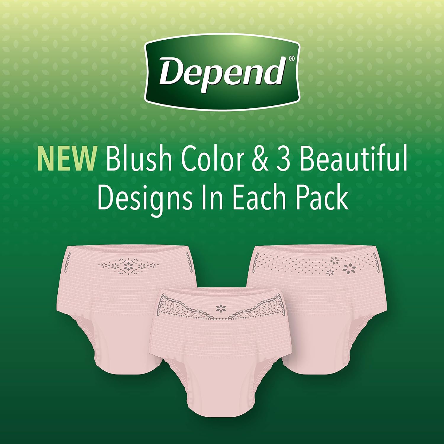 Depend FIT-FLEX Incontinence Underwear for Women, Disposable, Maximum Absorbency, Large, Blush, 52 Count (2 Packs of 26) (Packaging May Vary)