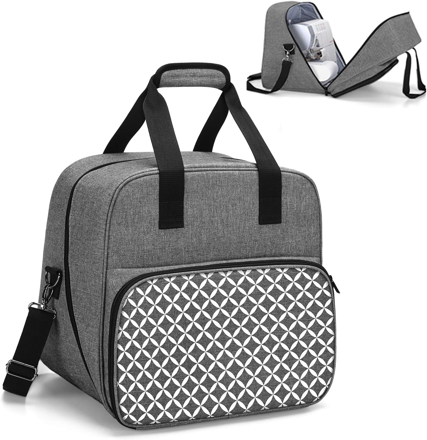 Yarwo Serger Machine Carrying Case for Universal Overlock Sewing Machine