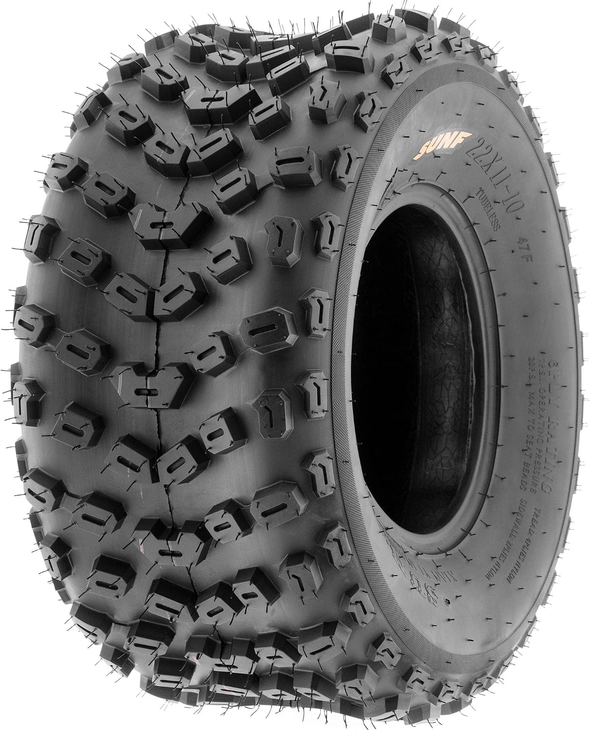 SunF 22x11-10 ATV UTV Tire 22x11x10 Dimple Knobby 6 PR A005 - PAIR of 2