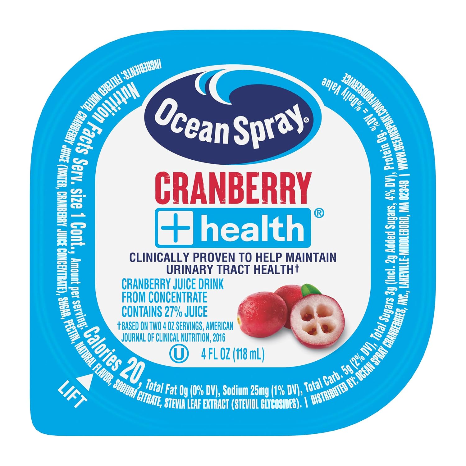 Ocean Spray Cran-Grape Juice Cups 4 Ounce (Pack of 48)