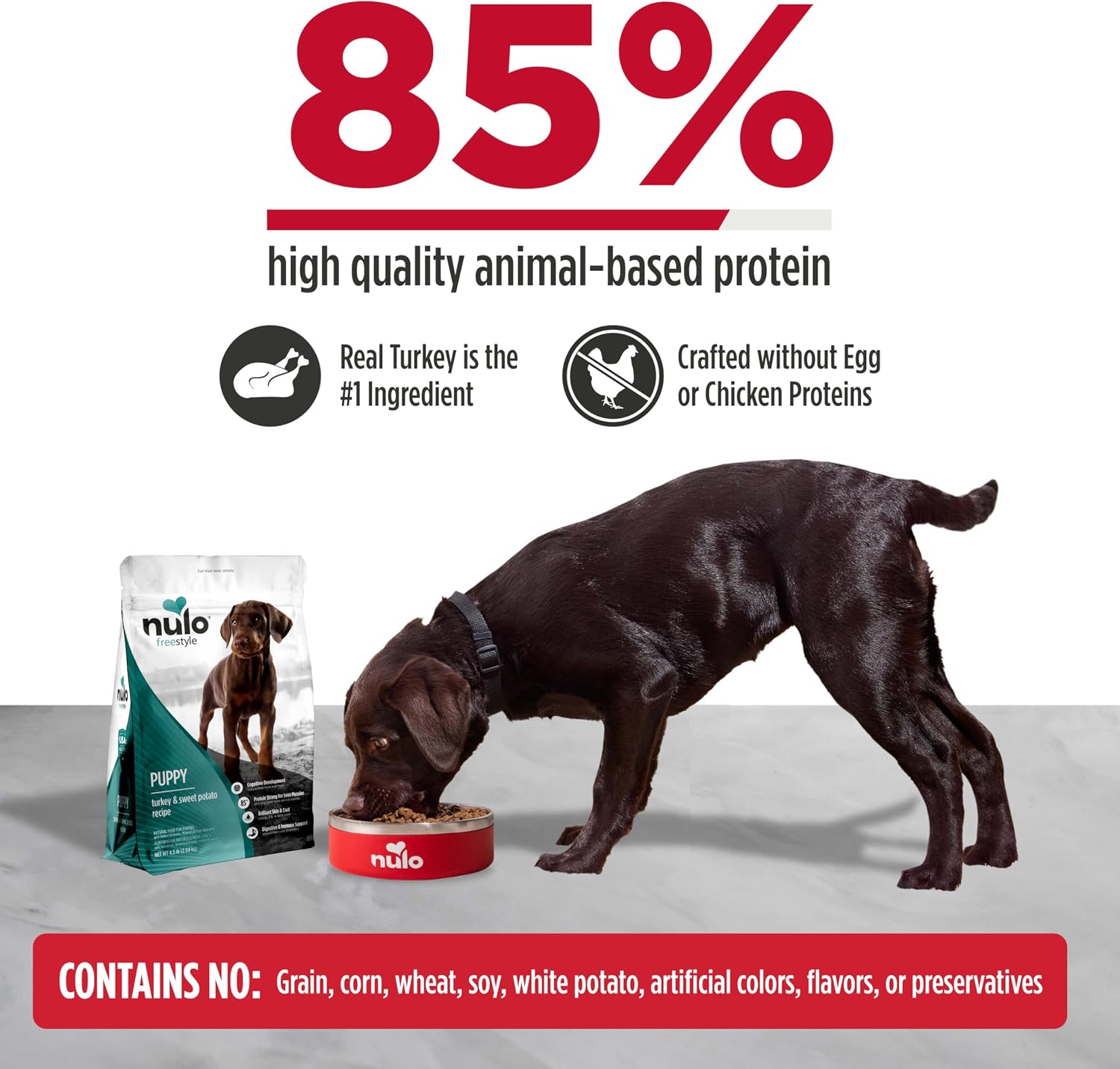 Nulo Freestyle Dry Puppy Food - Salmon & Peas, Premium Grain Free Dog Food for Puppies, Natural, High Protein Kibble with DHA, Omega 3 & Probiotics
