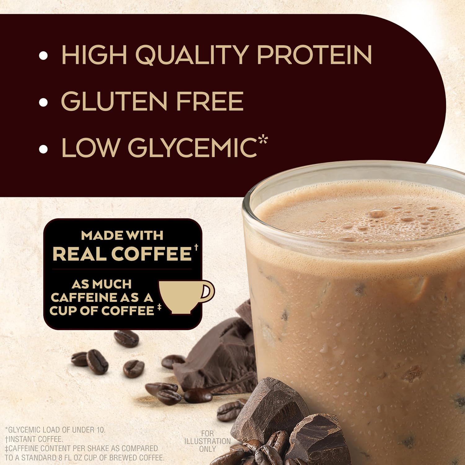 Atkins Café au Lait Iced Coffee Flavored High Protein Shake, Low Sugar and Low Carb, Keto Friendly, Ready to Drink Protein Drink, Gluten Free