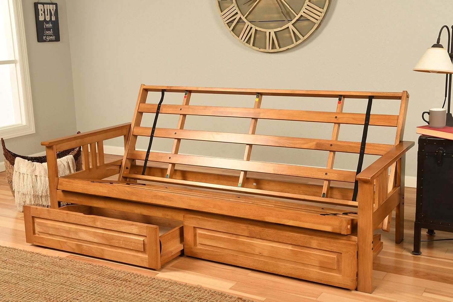 Kodiak Futons Monterey Futon Frame, No Drawers, Barbados