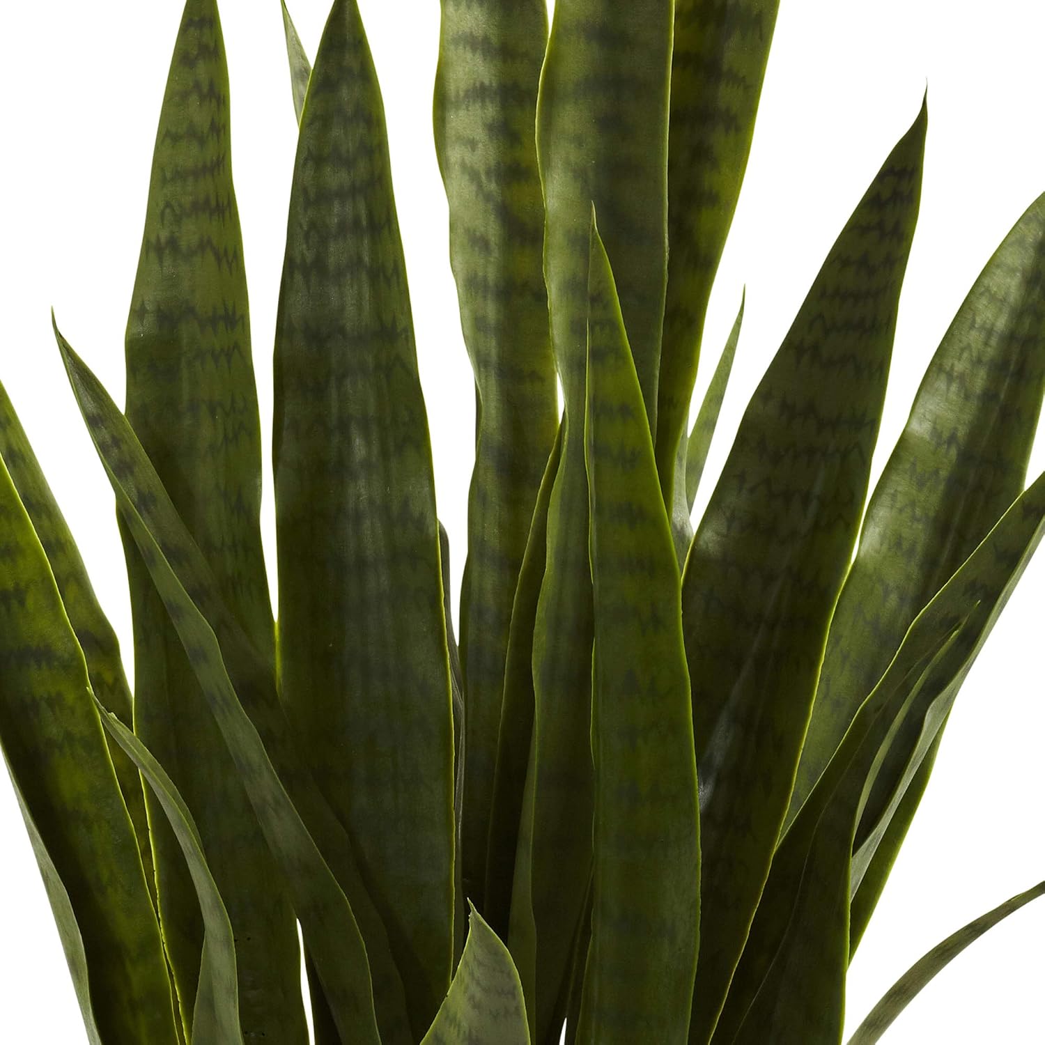 Nearly Natural 35 in Artificial Sansevieria Plant with Black Planter | Artificial Snake Plant, Faux Greenery, Indoor Home and Office Decor