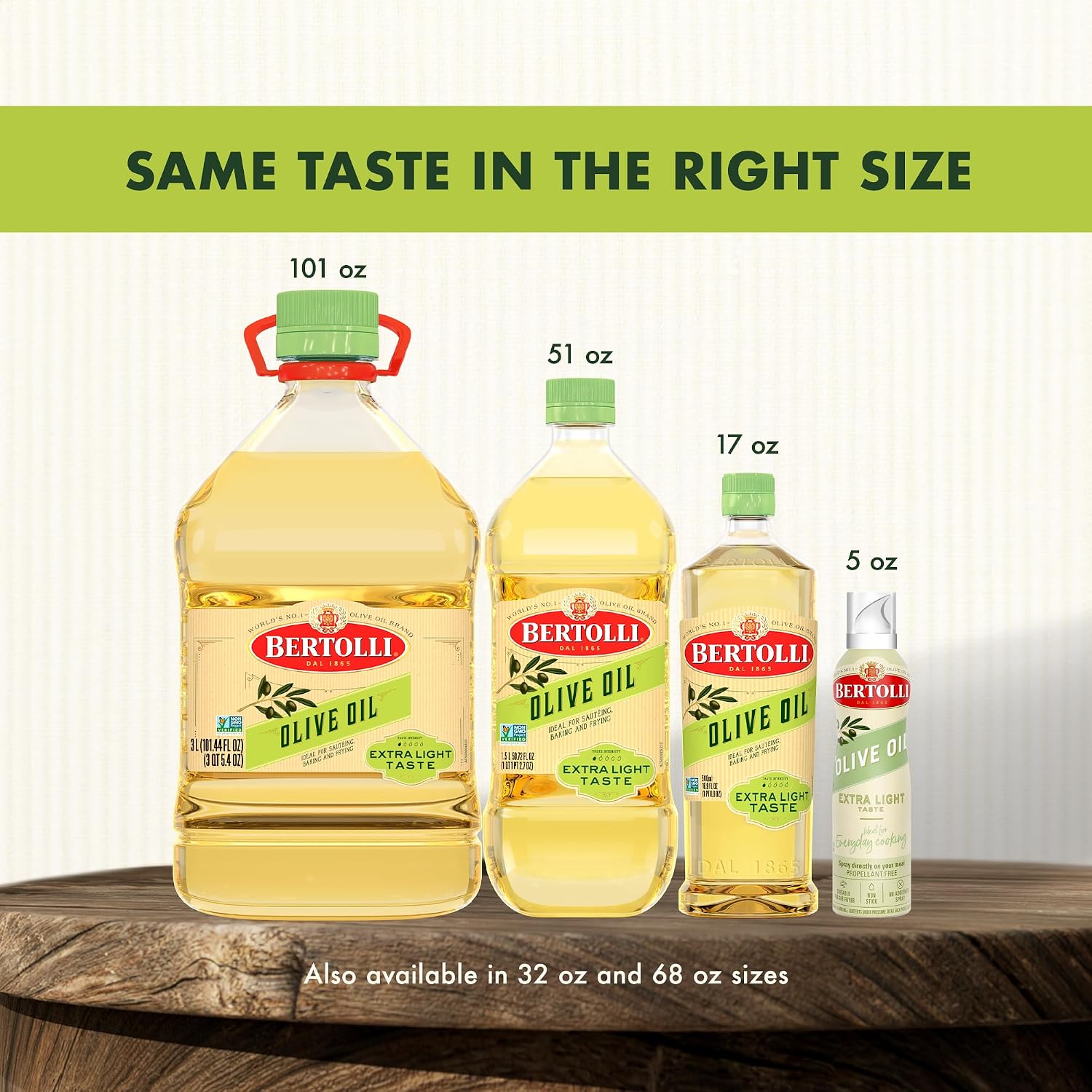 Bertolli Extra Light Olive Oil, Light Taste, 50.7 fl oz