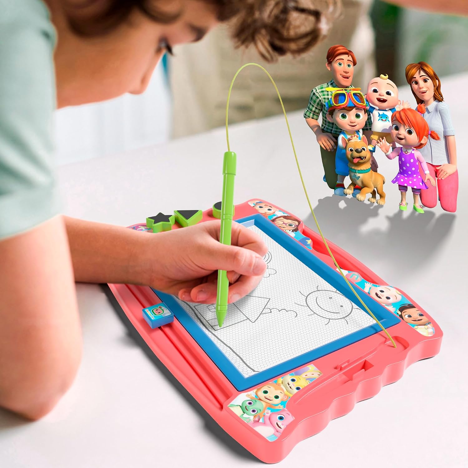 Lollipop PAW Patrol Magnetic Drawing Board with Stylus and 3 Stamps, for Girls or Boys (Pink)…