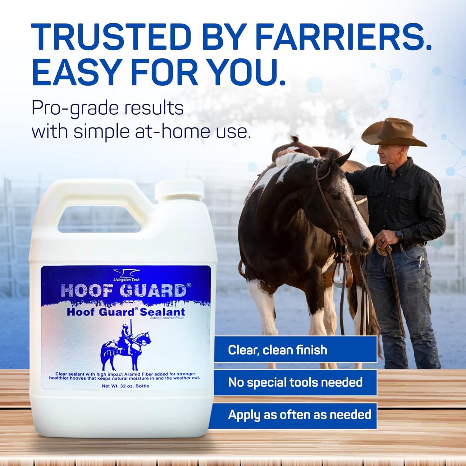 Hoof Guard Sealant Refill, Horse Hoof Oil & Conditioner for Horses, 32 oz | Hoof Conditioner for Horses, Hoof Hardener with Aramid, Helps Seal Cracks